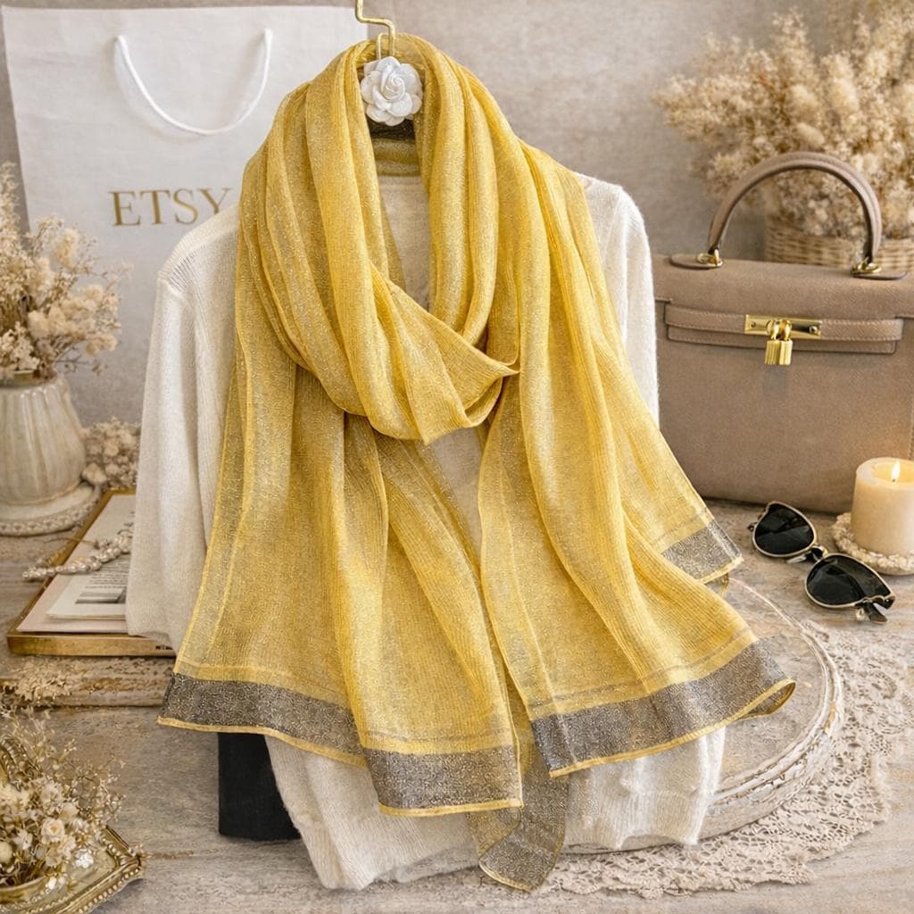 Pink Silk Wool Scarf Women, Luxury Shimmer Shawl Wrap, Soft Winter Pashmina, Elegant  Gift for Her - image 2