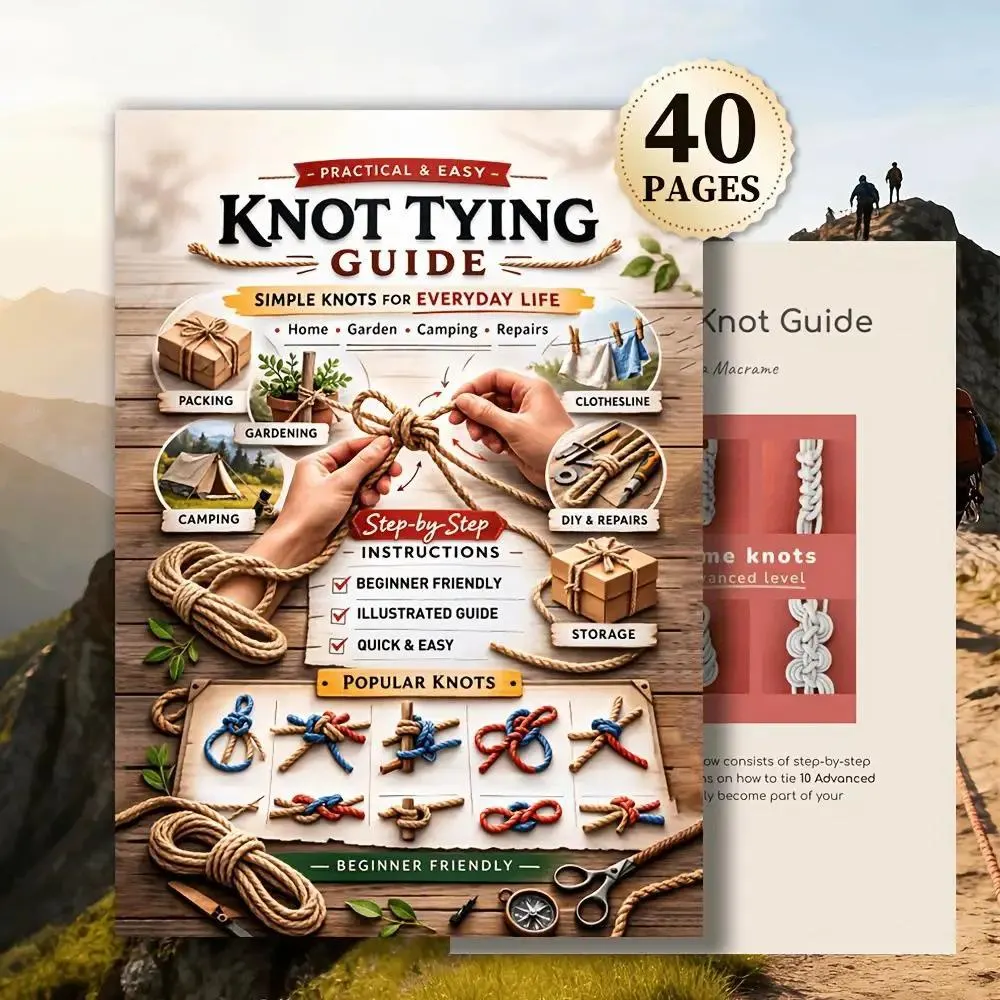 Step-by-Step Illustrated Knot Tying Guide | 40-Page Outdoor Survival Manual (PDF) - image 5