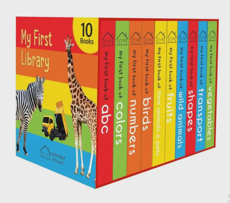 My First Library Boxset of 10 Board Books for Kids