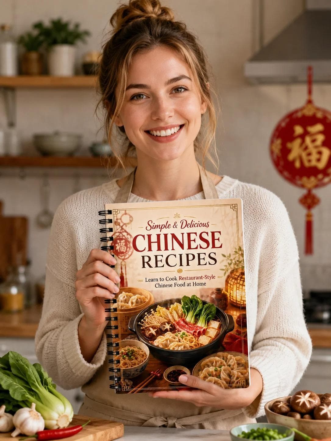 Simple Chinese Recipes A5 Spiral Book, Dumplings, Noodles, Hot Pot Guide - image 3