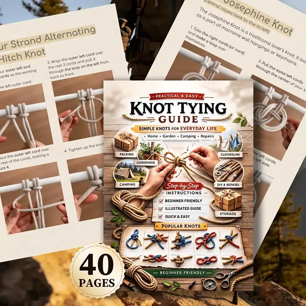 Step-by-Step Illustrated Knot Tying Guide | 40-Page Outdoor Survival Manual (PDF) - image 4