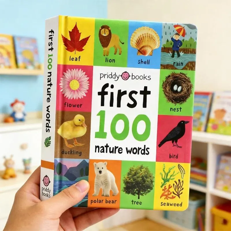 First 100 Nature Words Board Book | Toddler Vocabulary, Early Literacy (Priddy Books)