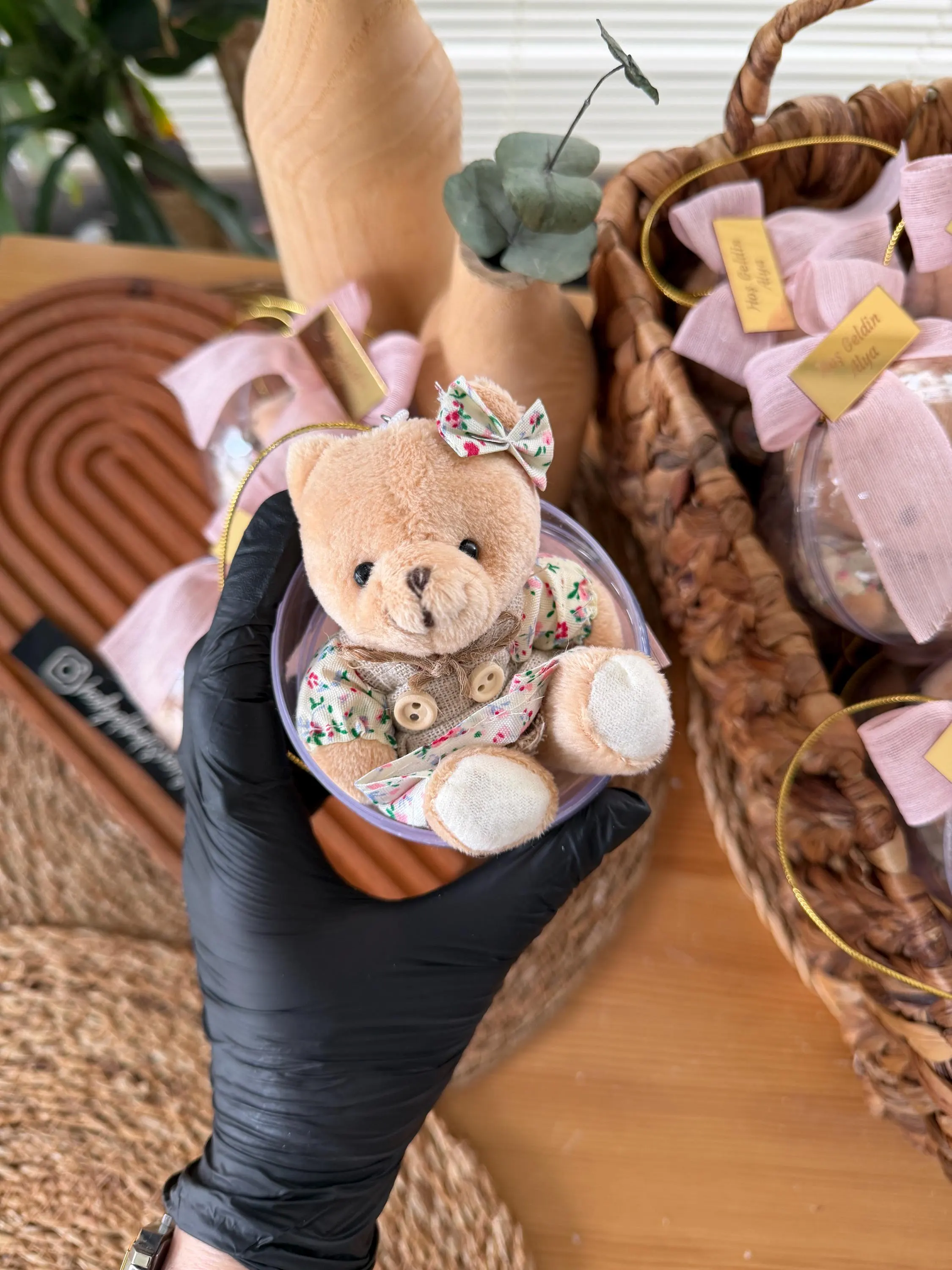 Teddy Bear Baby Shower Favors, Keepsake for Baby Girl