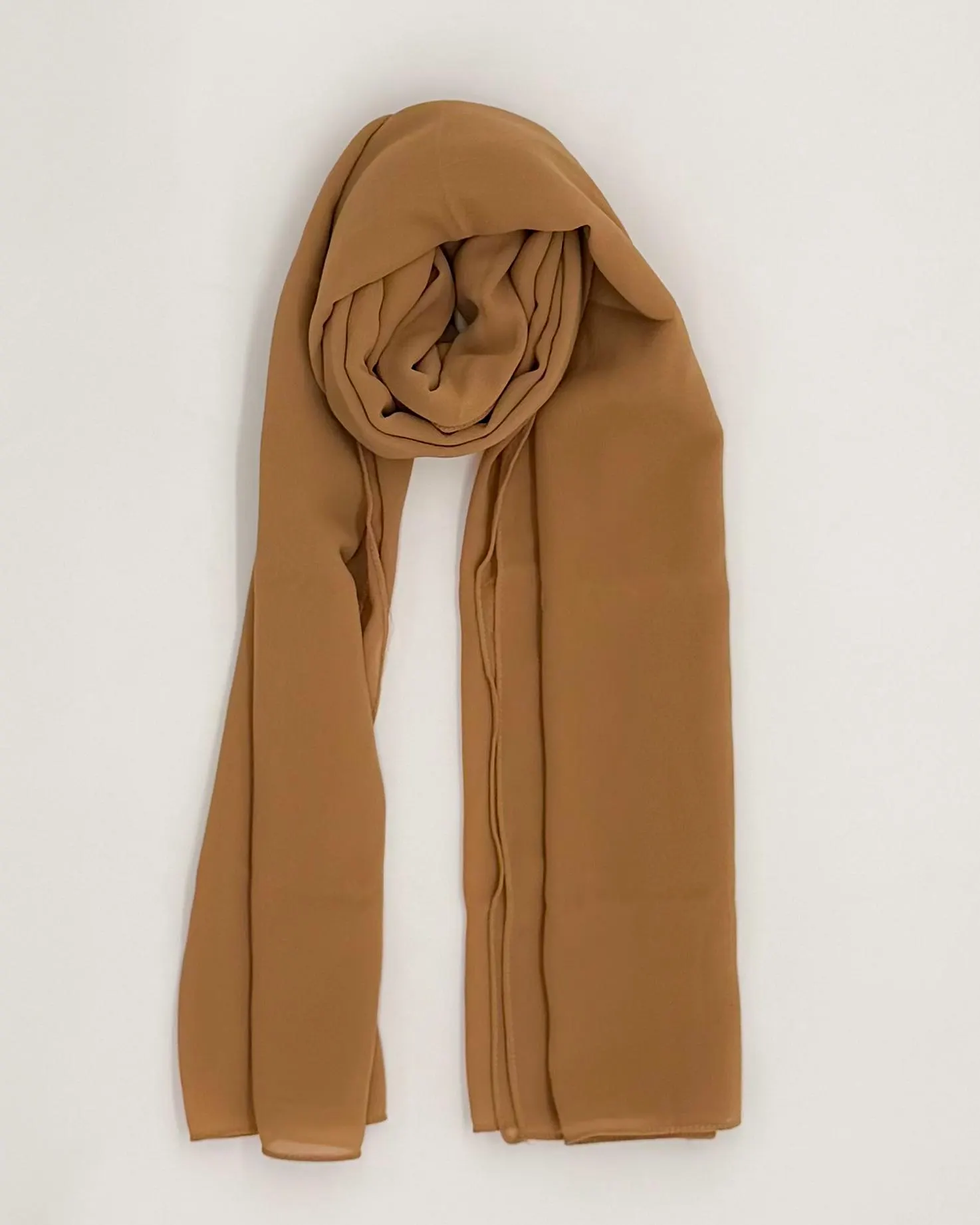 Caramel Brown Pashmina Basic Hijab | Soft, Lightweight & Everyday Essential