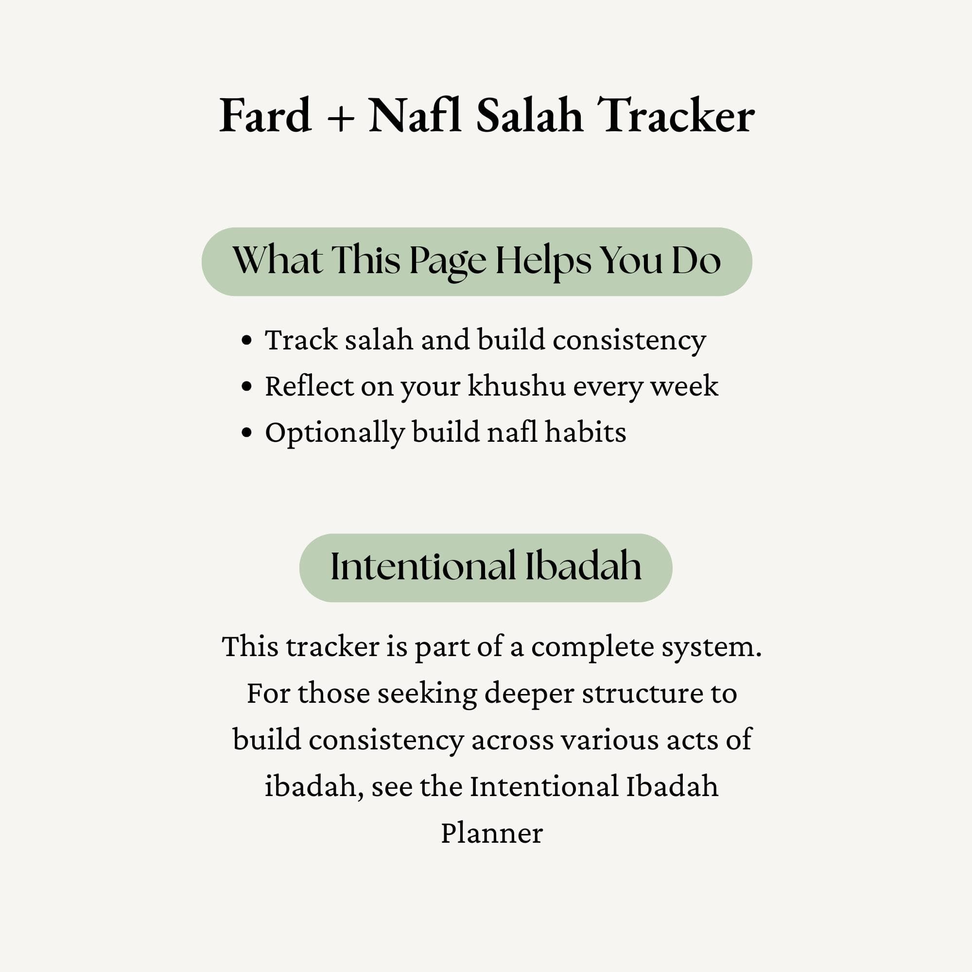 Salah Tracker Printable PDF, Muslim Worship, Islamic Planner Page, Muslim Prayer Log, Daily Salah & Nafl Tracker, Ibadah, Duha, Tahajjud - image 3