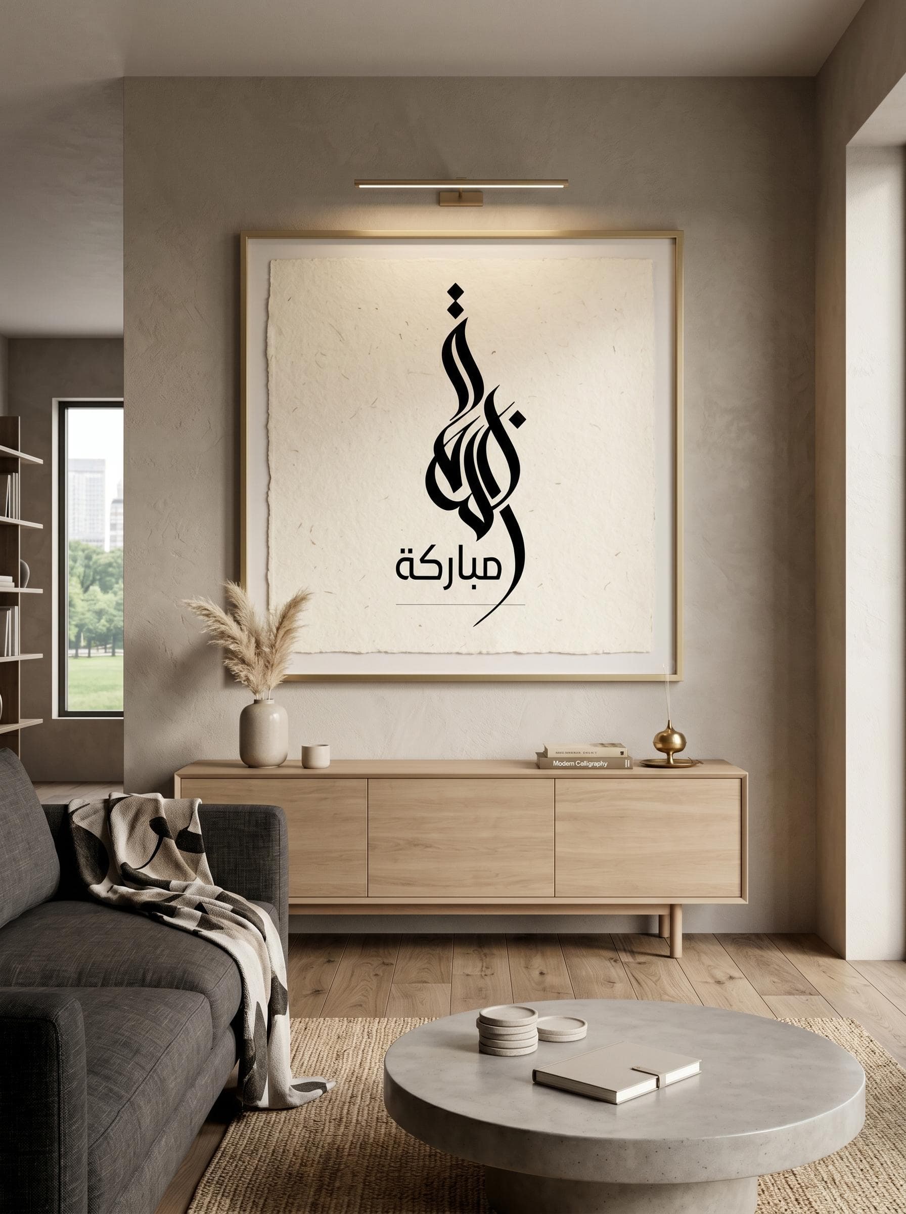 Eid Mubarak Arabic Calligraphy Wall Art, Blessed Life Islamic Print, Muslim Home Decor, Minimalist room art, Instant Download PNG PDF - image 5