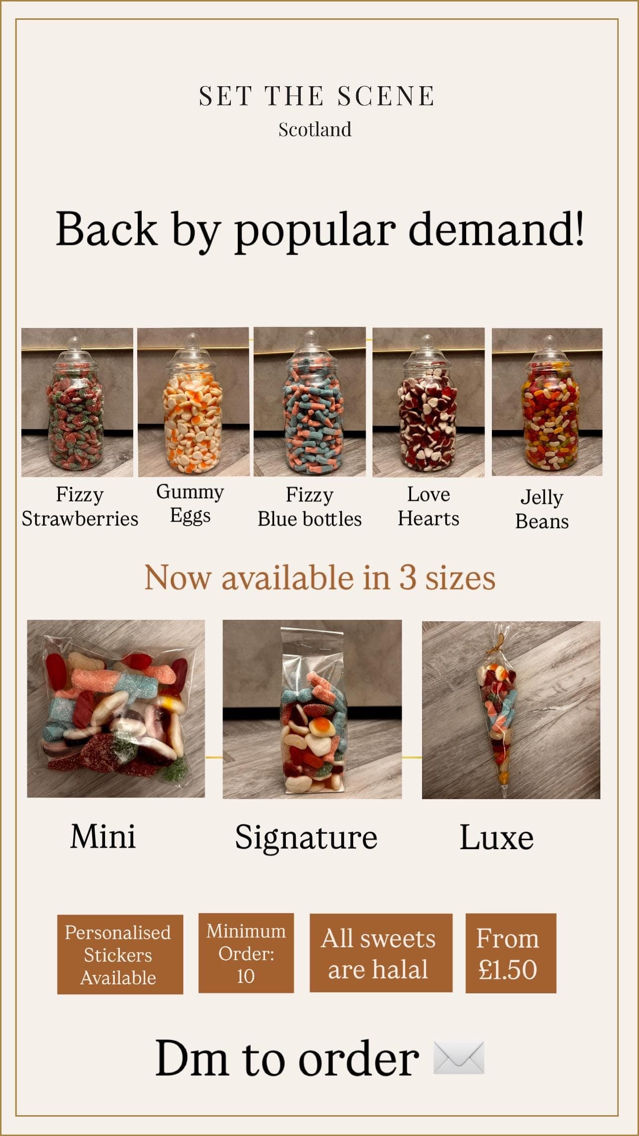 Halal Sweet Cones & Party Favours | Personalised Sweet Bags | Wedding, Mehndi, Baby Shower Favours | Candy Buffet Treats UK - image 3