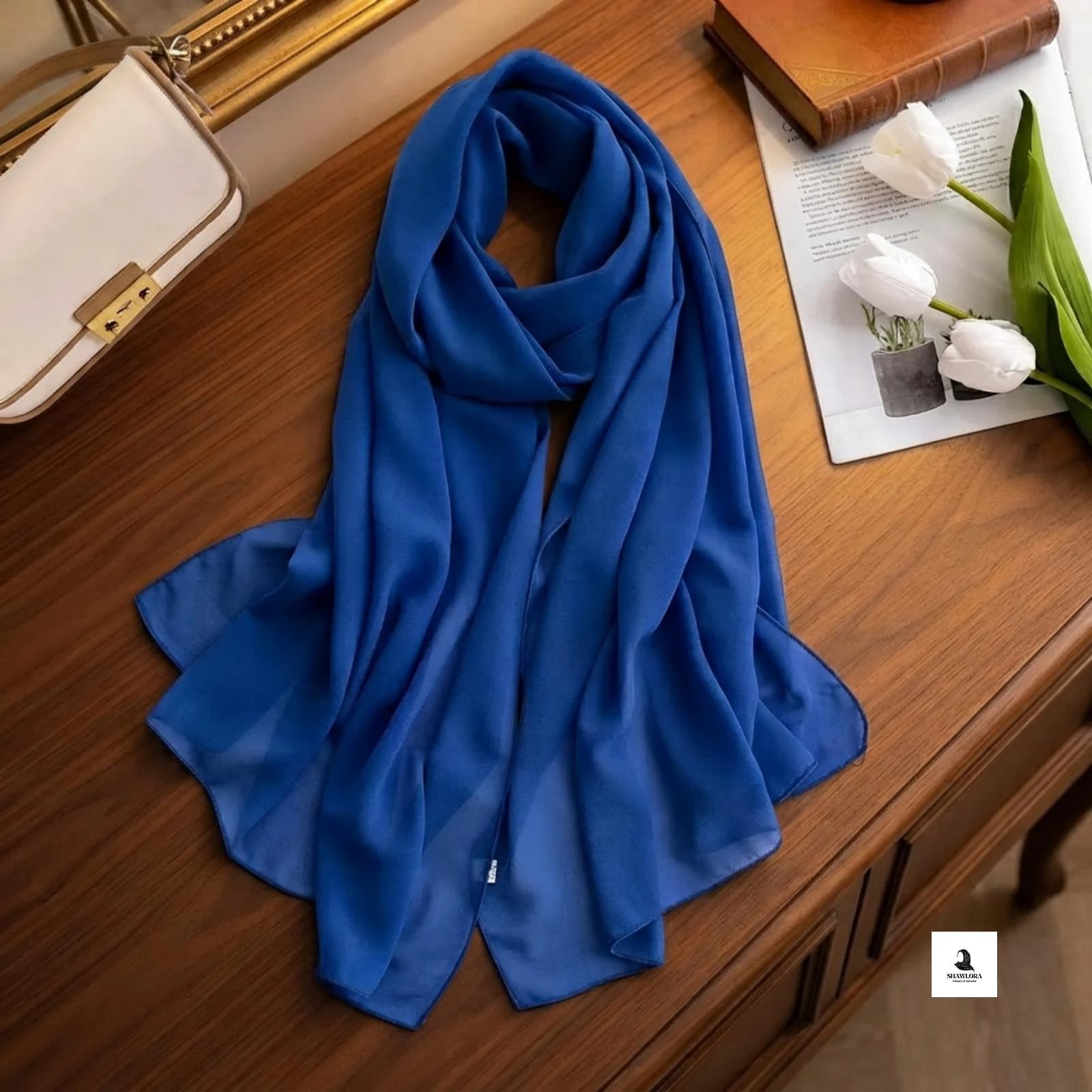Chiffon Hijab Maxi Wrap | Lightweight Solid Color Headscarf