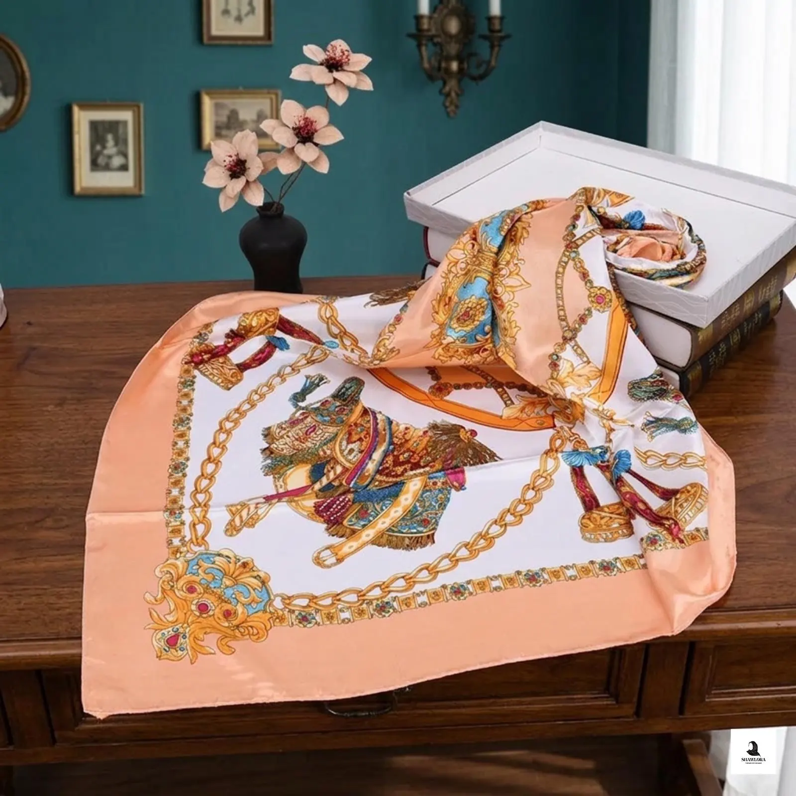 Elegant silk shawl scarf for women fashion wear