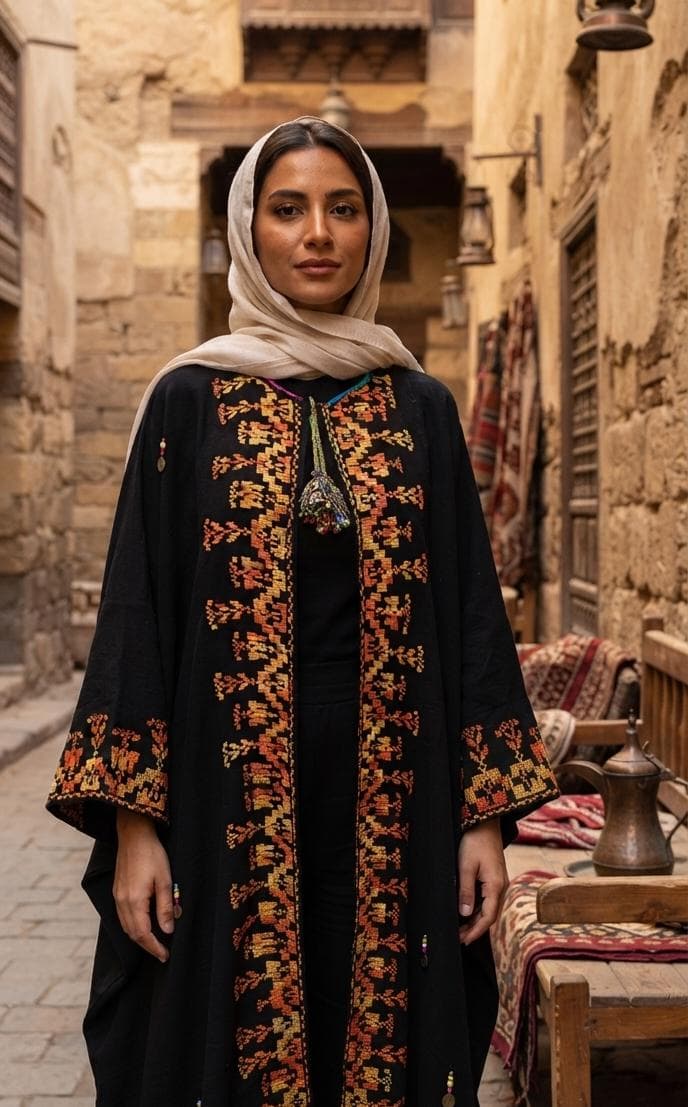 Siwa Style Cardigan | Handmade Tatreez Kaftan | Boho Festival Outfit - image 5