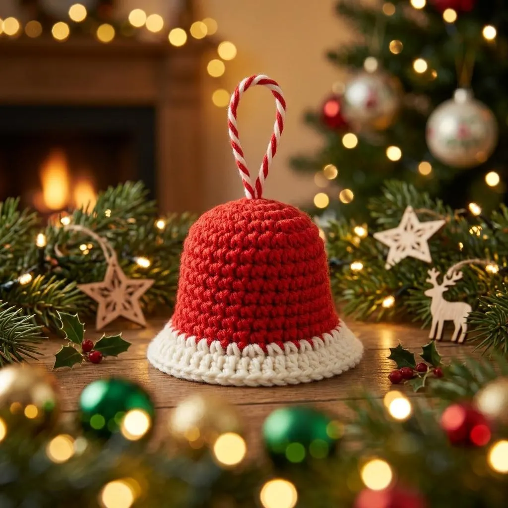 Crochet Christmas Bell Pattern PDF, Mini Bell Ornament Crochet, Christmas Bell Christmas Decoration, Holiday Crochet, Tree Ornament Pattern