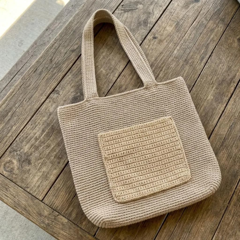 Crochet Tote Bag Pattern, Market Tote Crochet PDF, Minimalist Tote Bag Pattern, Reusable Grocery Bag, Cotton Bag Pattern - image 4
