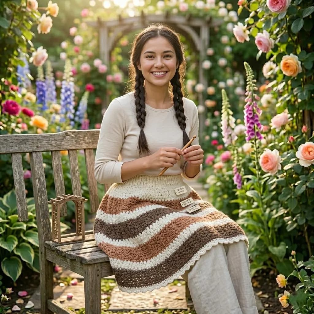 Ribbed Waistband Crochet Skirt Pattern, Boho Crochet Skirt Pattern, Crochet Skirt with Drawstring, Summer Crochet Skirt Pattern PDF