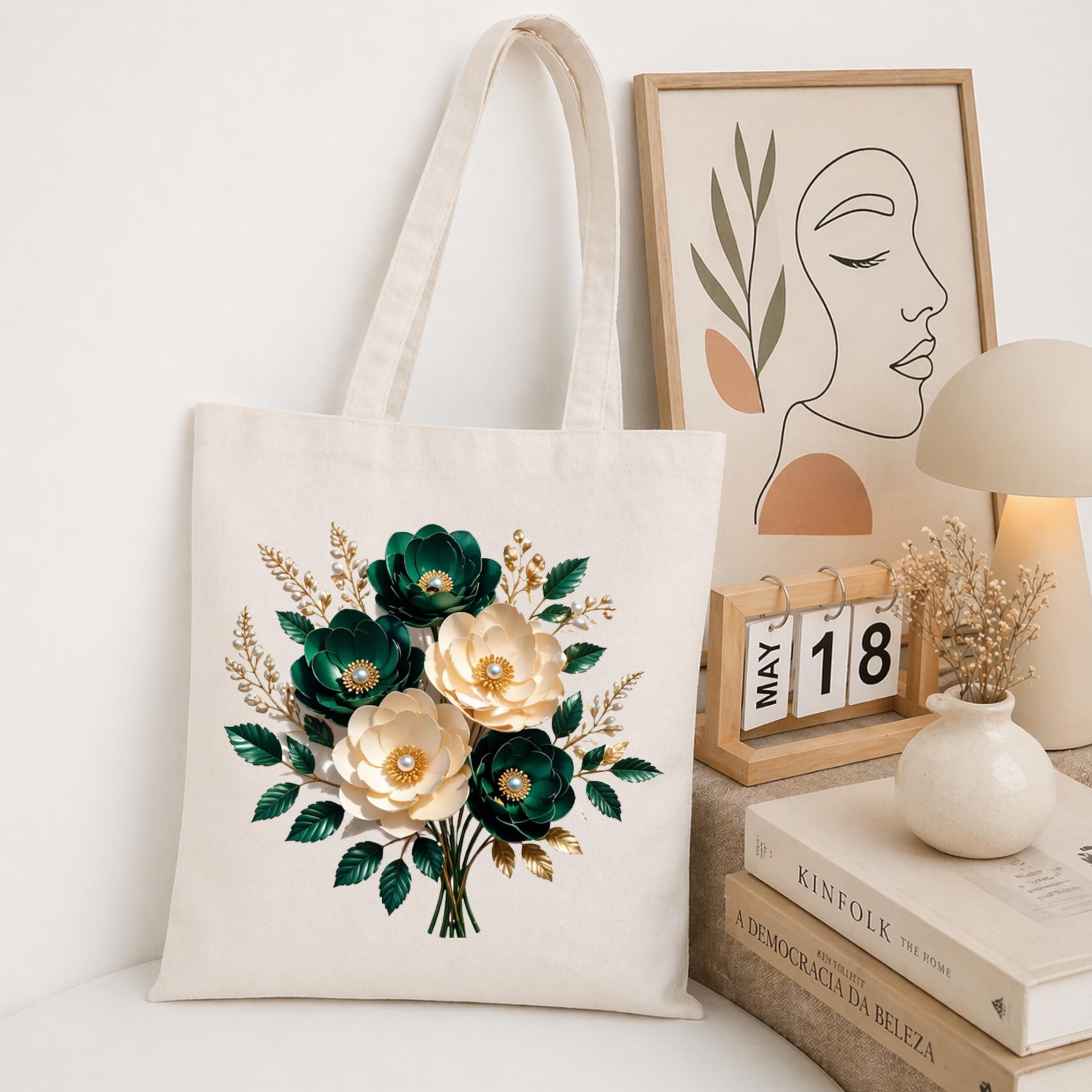 Design 3D Floral Bouquet strass t-shirt PNG Pack (4 Colors) - Elegant Wedding Flower Bundle - image 2