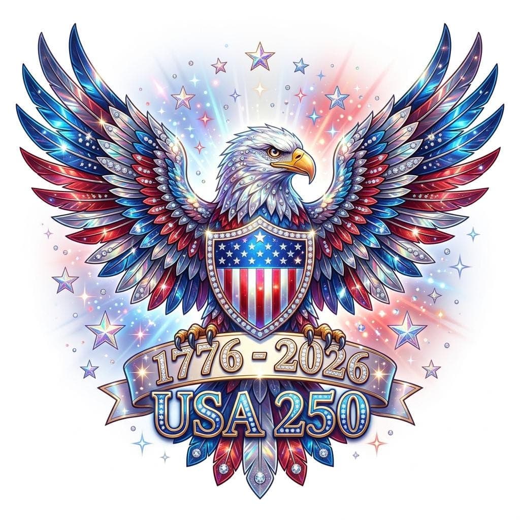 Patriotic Eagle USA 250 Shirt Design (Digital Download)