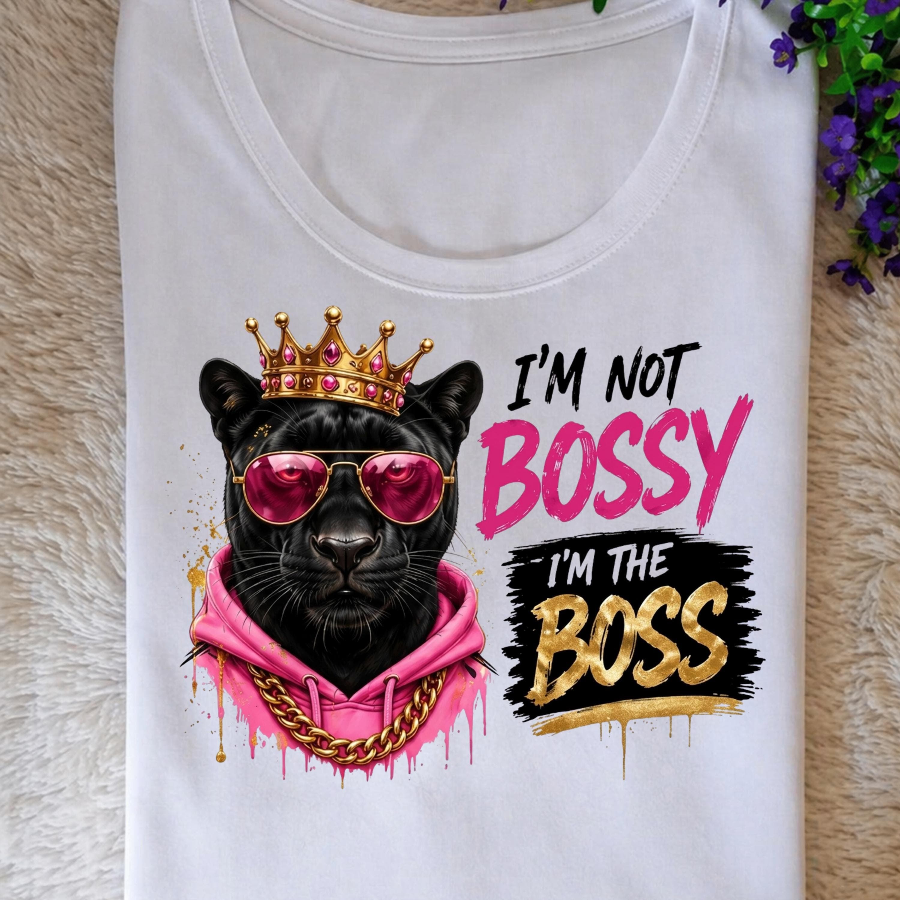 Black Panther Boss Lady PNG, Queen Panther Sublimation Design (Digital Download) - image 4
