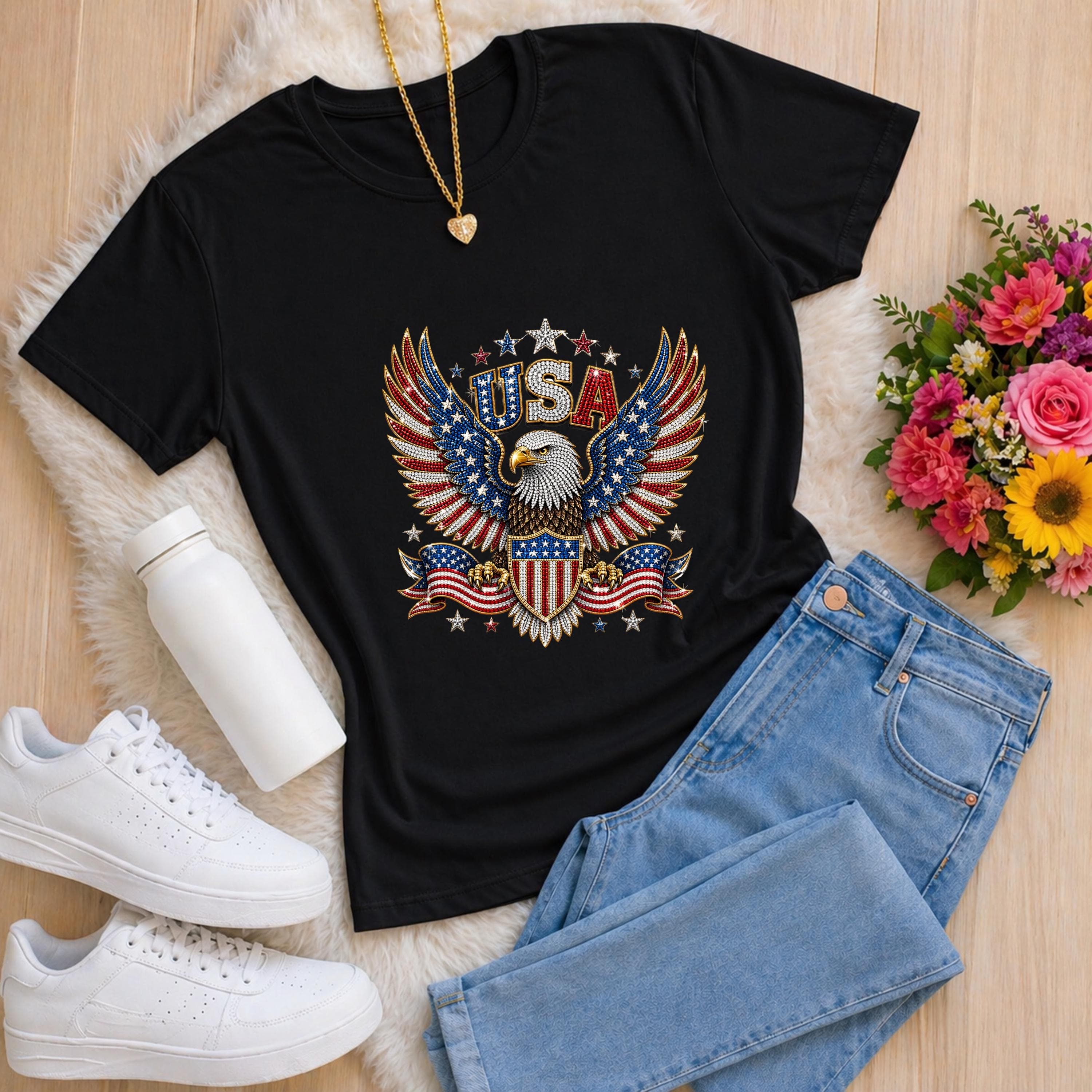 USA Eagle Sublimation Design: Patriotic Stars and Stripes PNG (Digital Download) - image 4