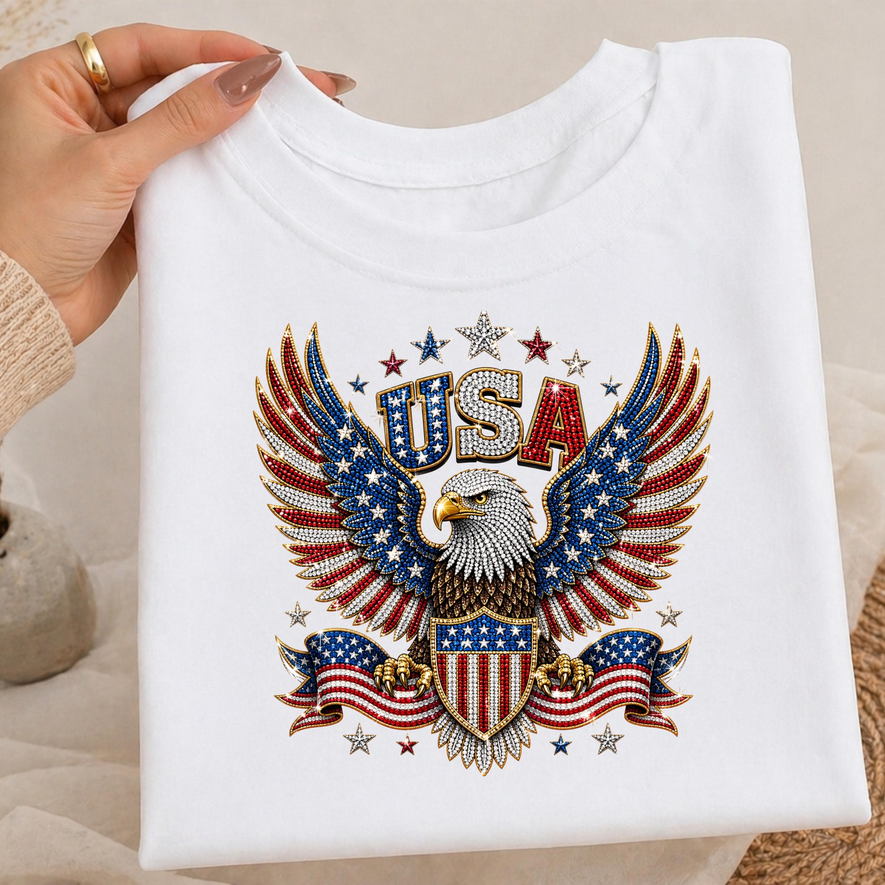 USA Eagle Sublimation Design: Patriotic Stars and Stripes PNG (Digital Download) - image 3