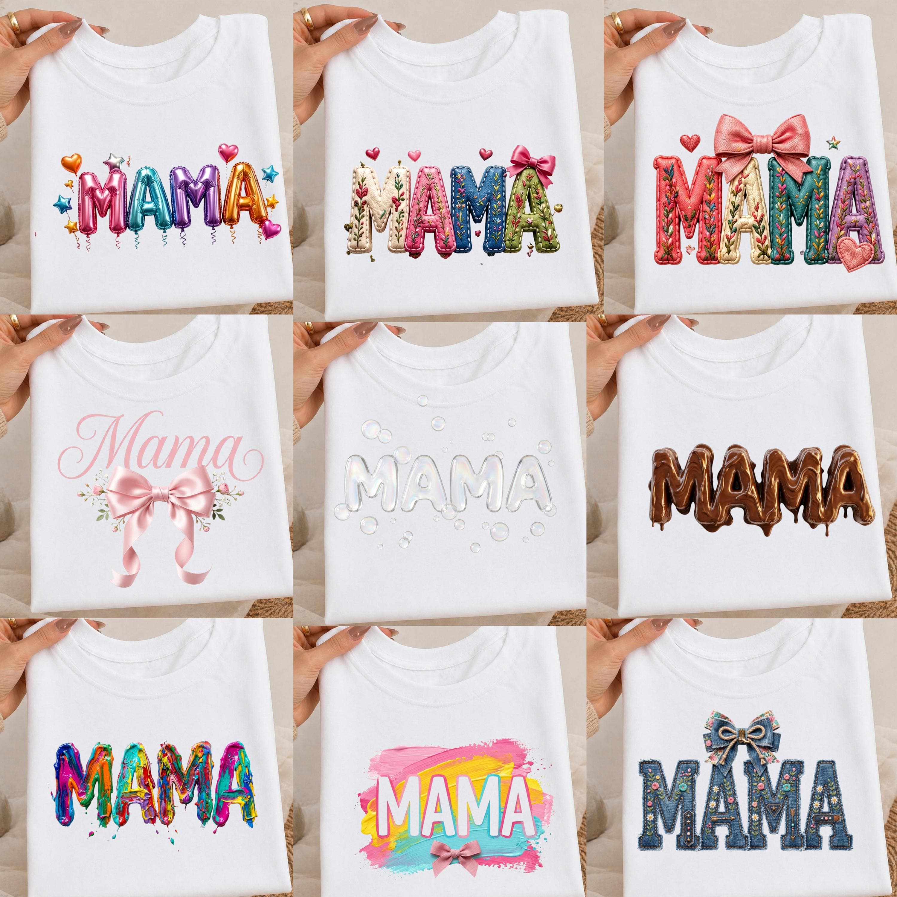 Mama PNG Bundle, 33 Sublimation Designs, Coquette Floral Mama Shirt (Digital Download) - image 4