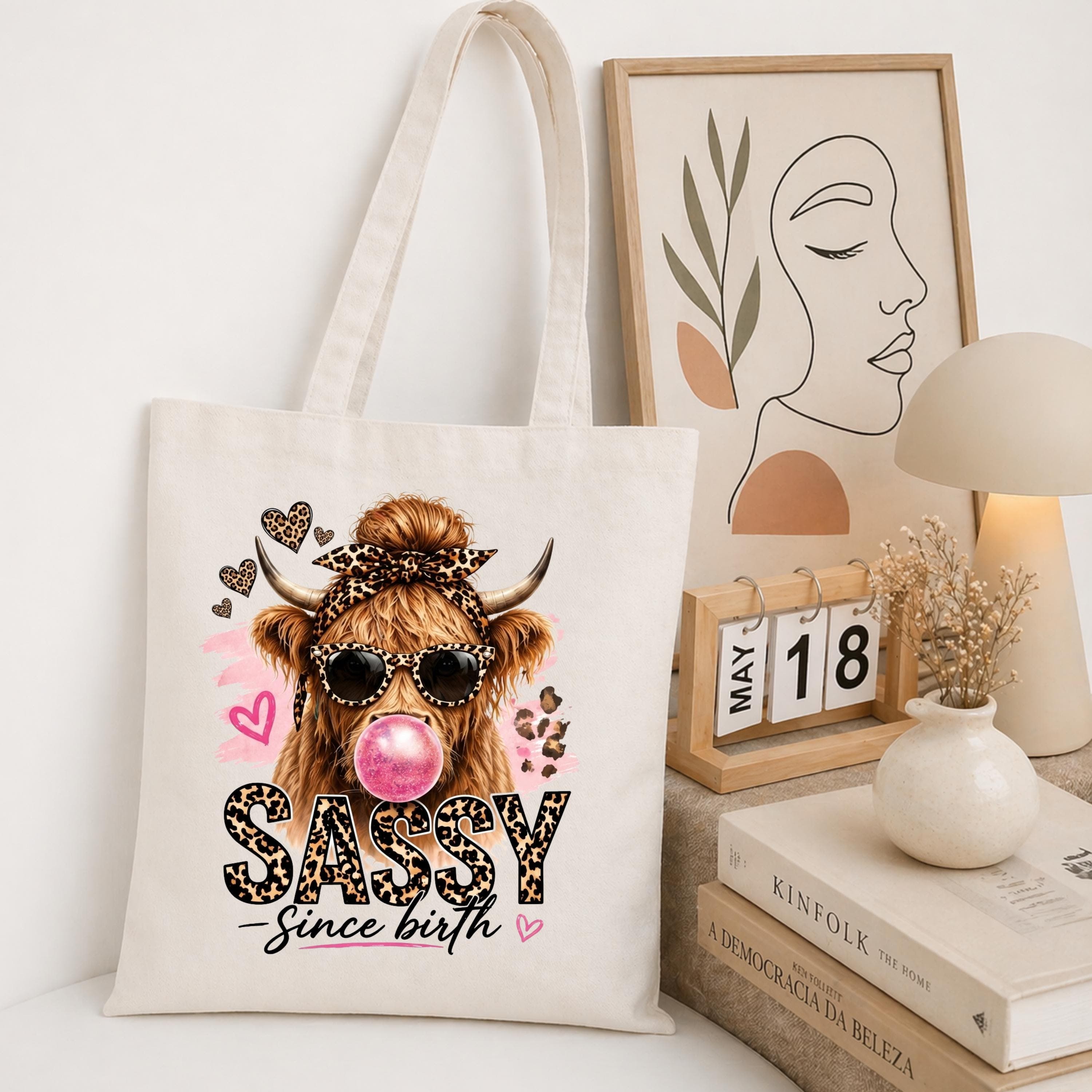 Sassy Highland Cow PNG, Leopard Sunglasses, Western Girl Sublimation Design (Digital Download) - image 5