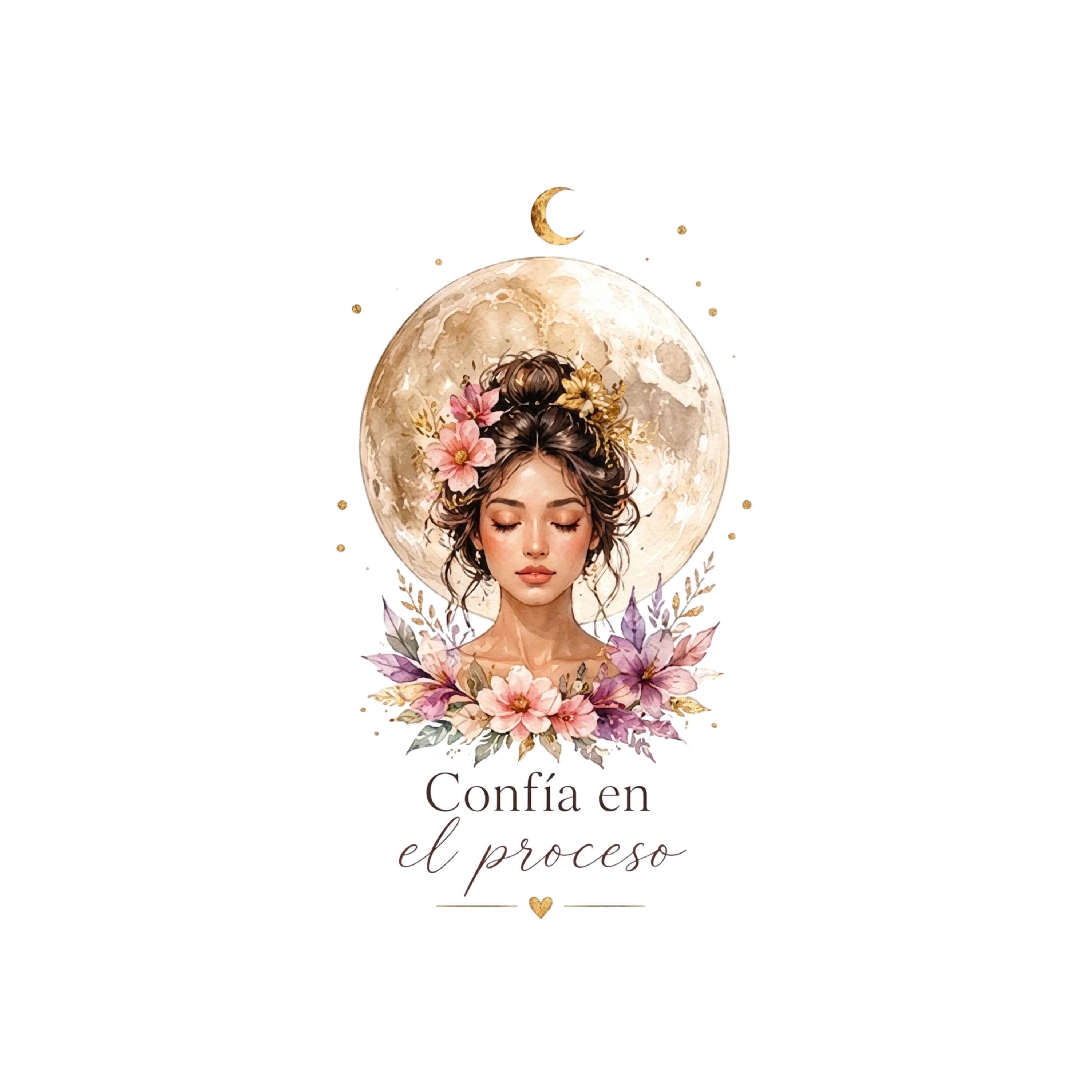 Design 10 Boho Girl Clipart Bundle – Floral Inspirational Quotes in Spanish (Digital Download) - image 4