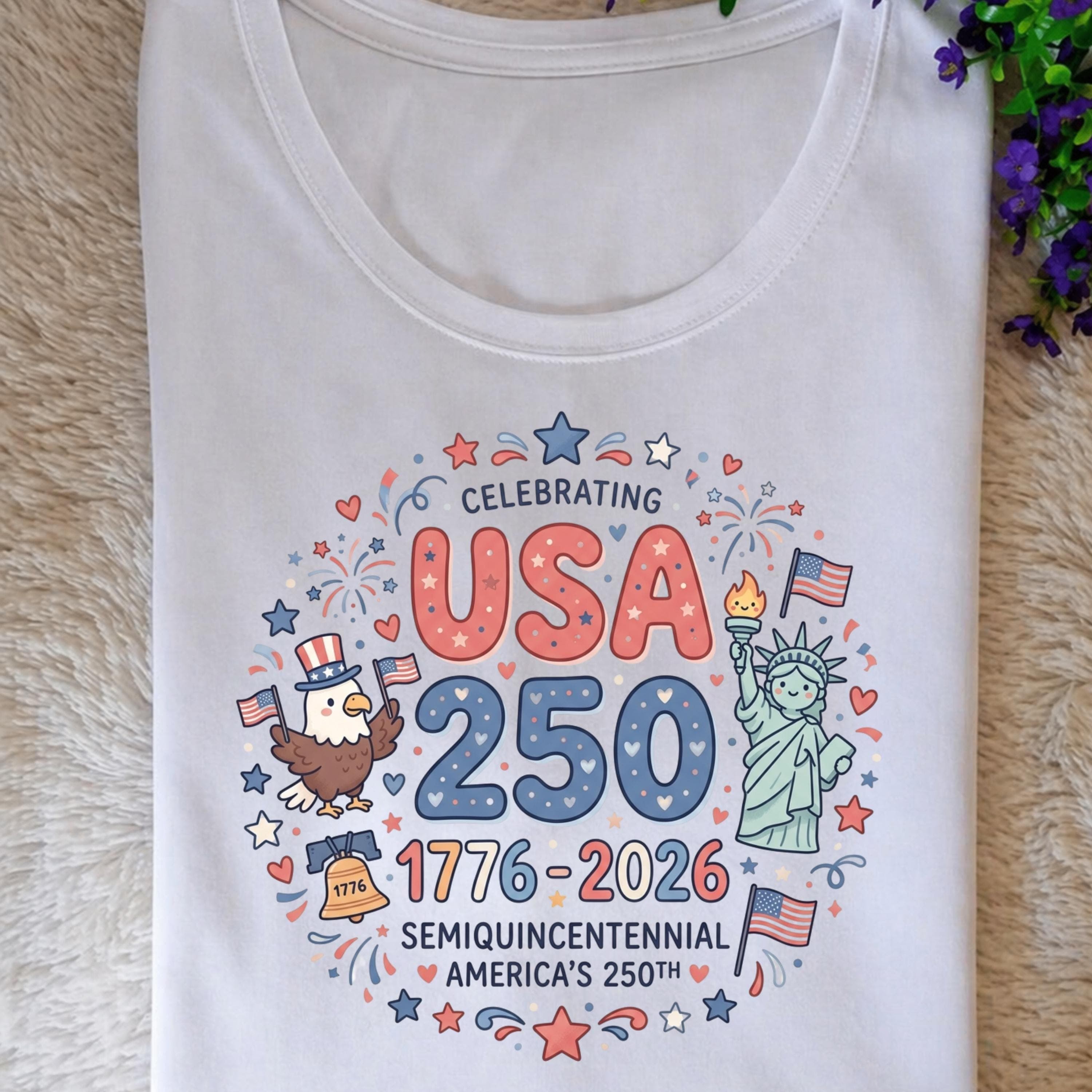 USA 250th Anniversary Patriotic PNG, Independence Day Sublimation Design (Digital Download) - image 4