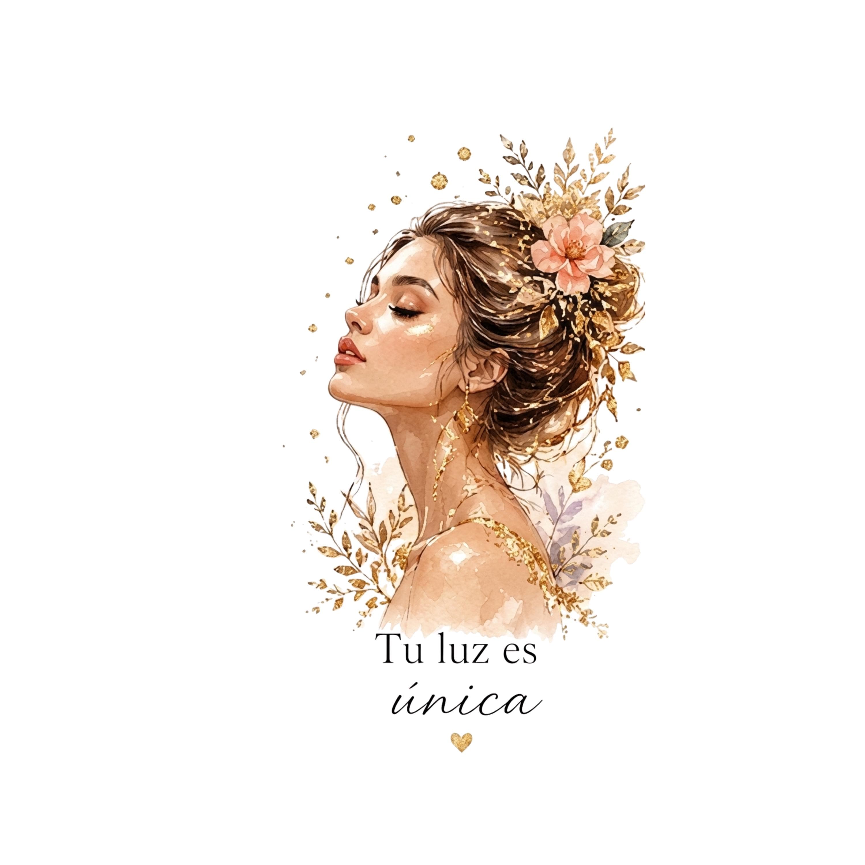 Design 10 Boho Girl Clipart Bundle – Floral Inspirational Quotes in Spanish (Digital Download) - image 3