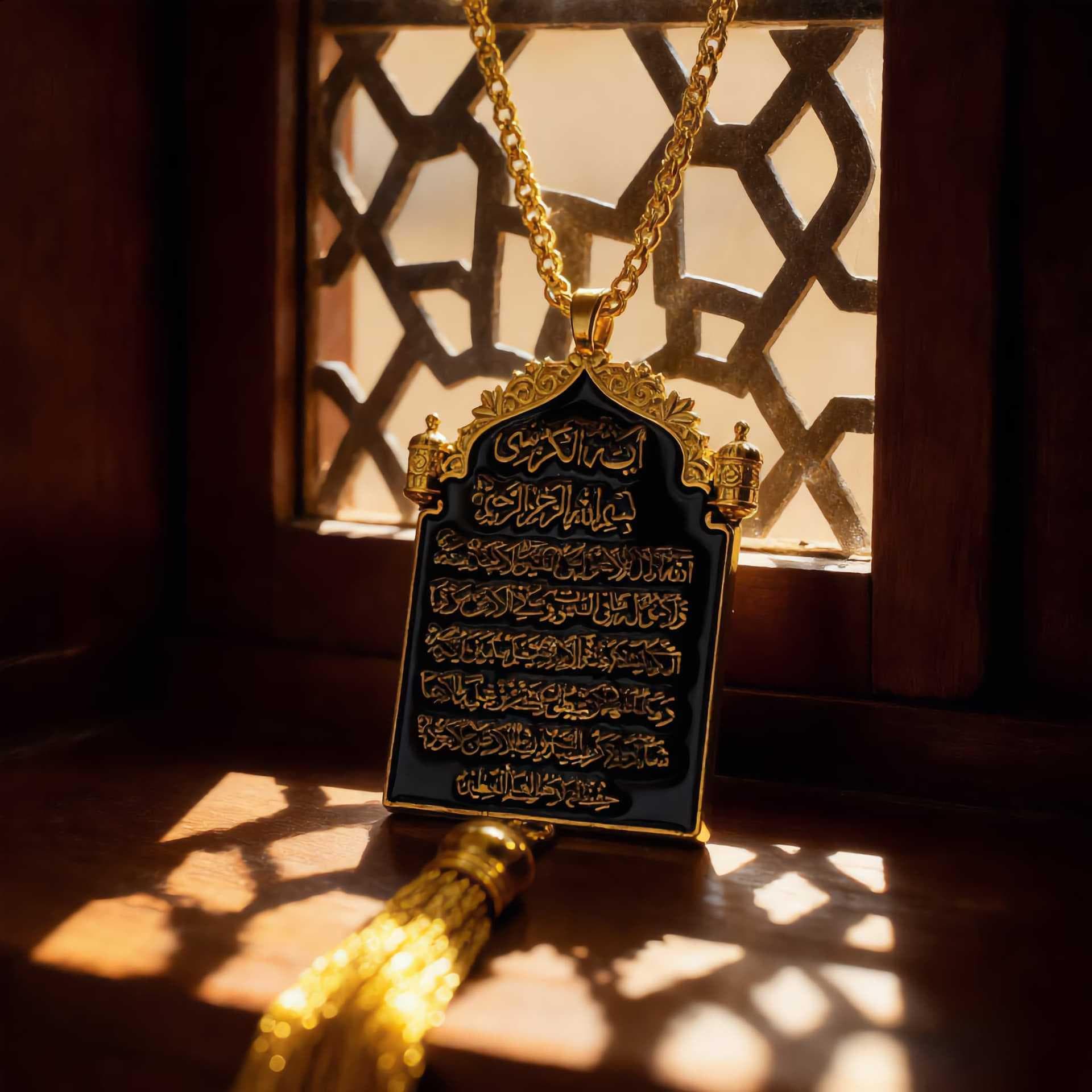 Muslim Quran Car Pendant Tassel, Islamic Religious Blessing Auto Mirror Hanging Decor - image 2