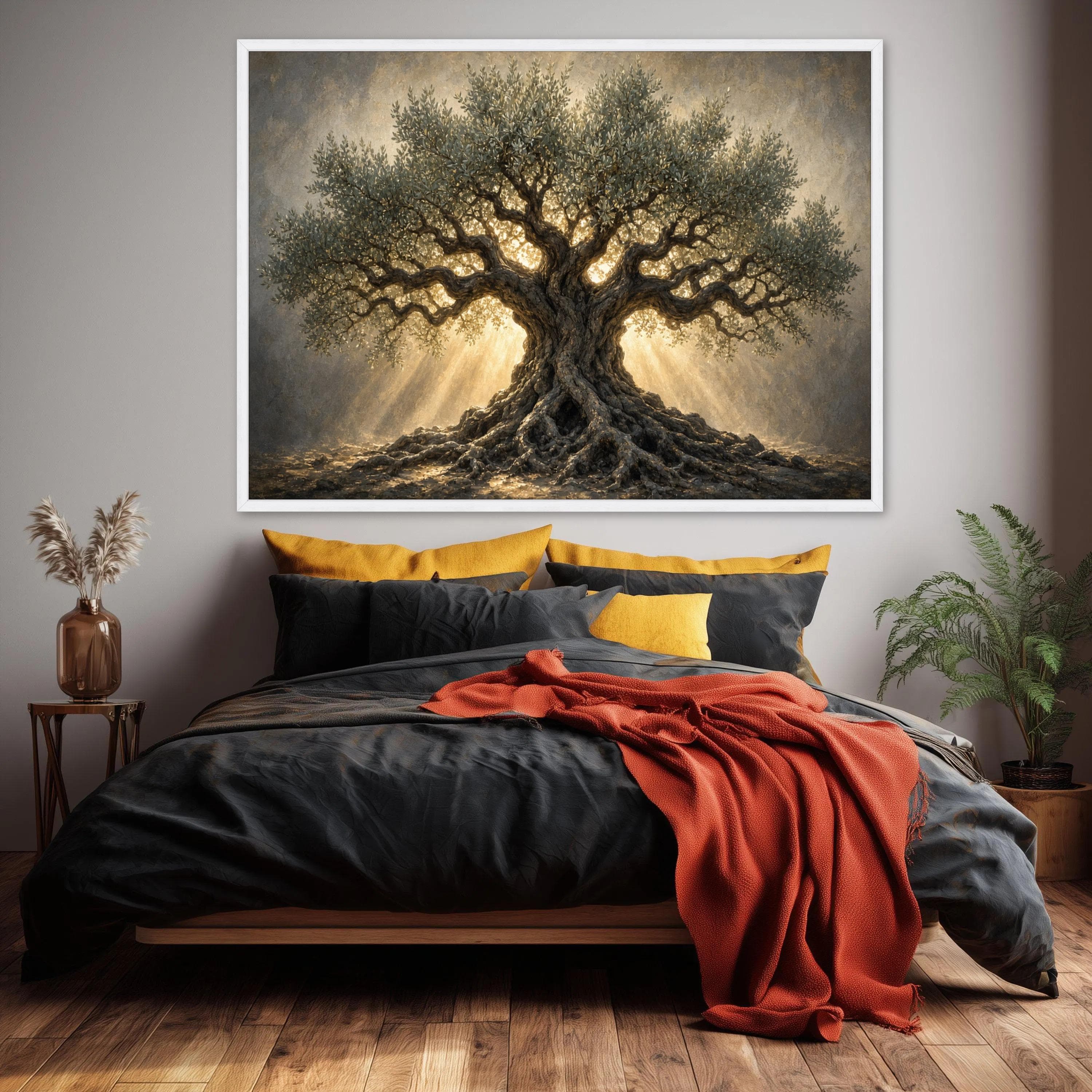 Olive Tree Canvas Print, Stunning Wall Art for Living Room, Nature-Inspired Decor, Rustic Tree Artwork for Home, olive tree art - image 4
