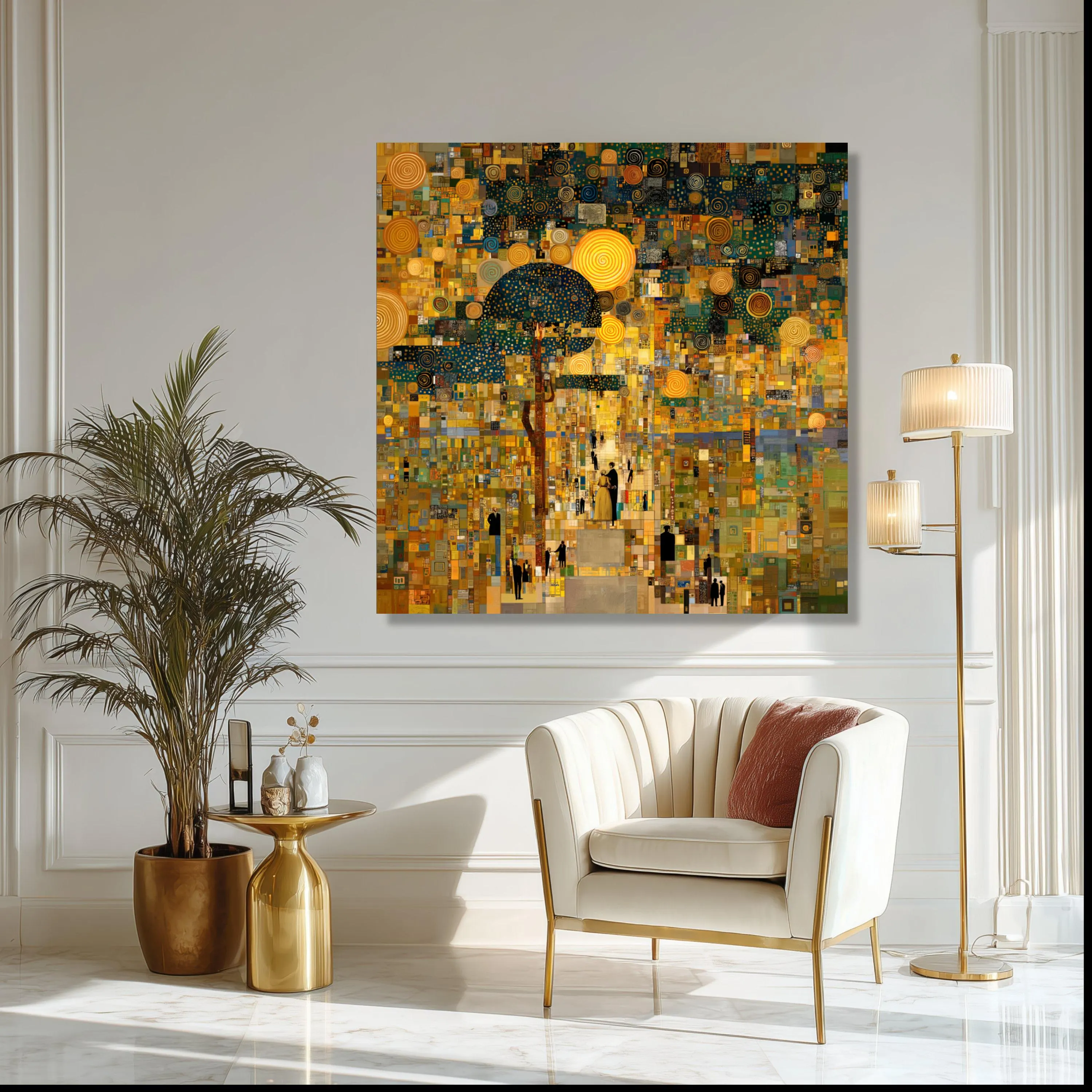 Gustav Klimt Abstract Geometric Canvas Print, Museum Quality Wall Art, Eco-Conscious Home Decor - image 5