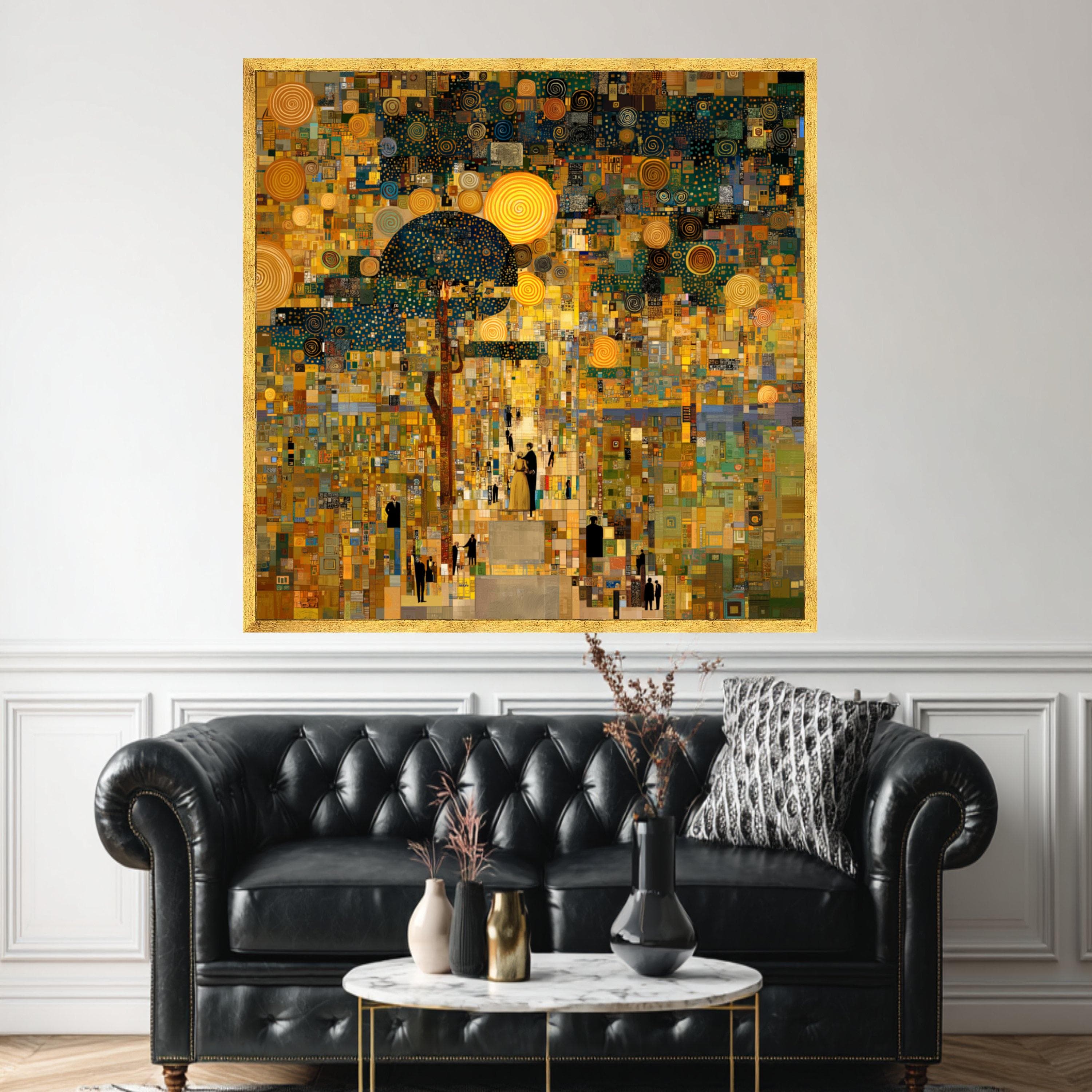 Gustav Klimt Abstract Geometric Canvas Print, Museum Quality Wall Art, Eco-Conscious Home Decor - image 3
