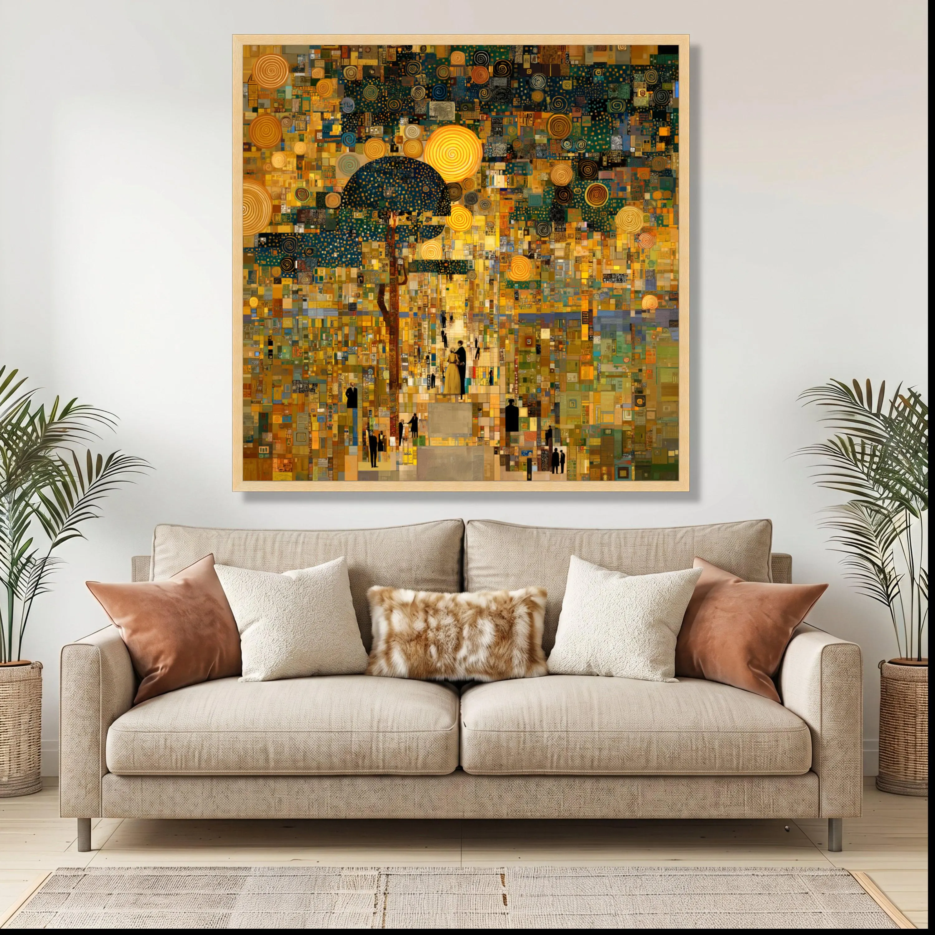 Gustav Klimt Abstract Geometric Canvas Print, Museum Quality Wall Art, Eco-Conscious Home Decor - image 4