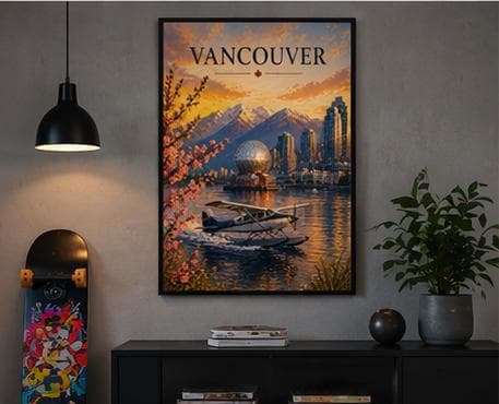 Set of 3 Vancouver Landmark Art Prints, Stanley Park, Science World (Digital Download) - image 5
