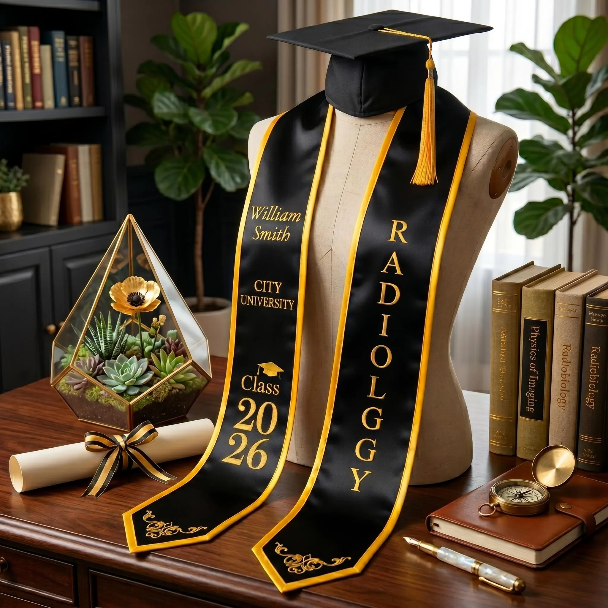 Custom Radiology Graduation Stole, Personalized Radiologic Tech Sash 2026, City University Grad Gift, Medical Imaging Senior Sash