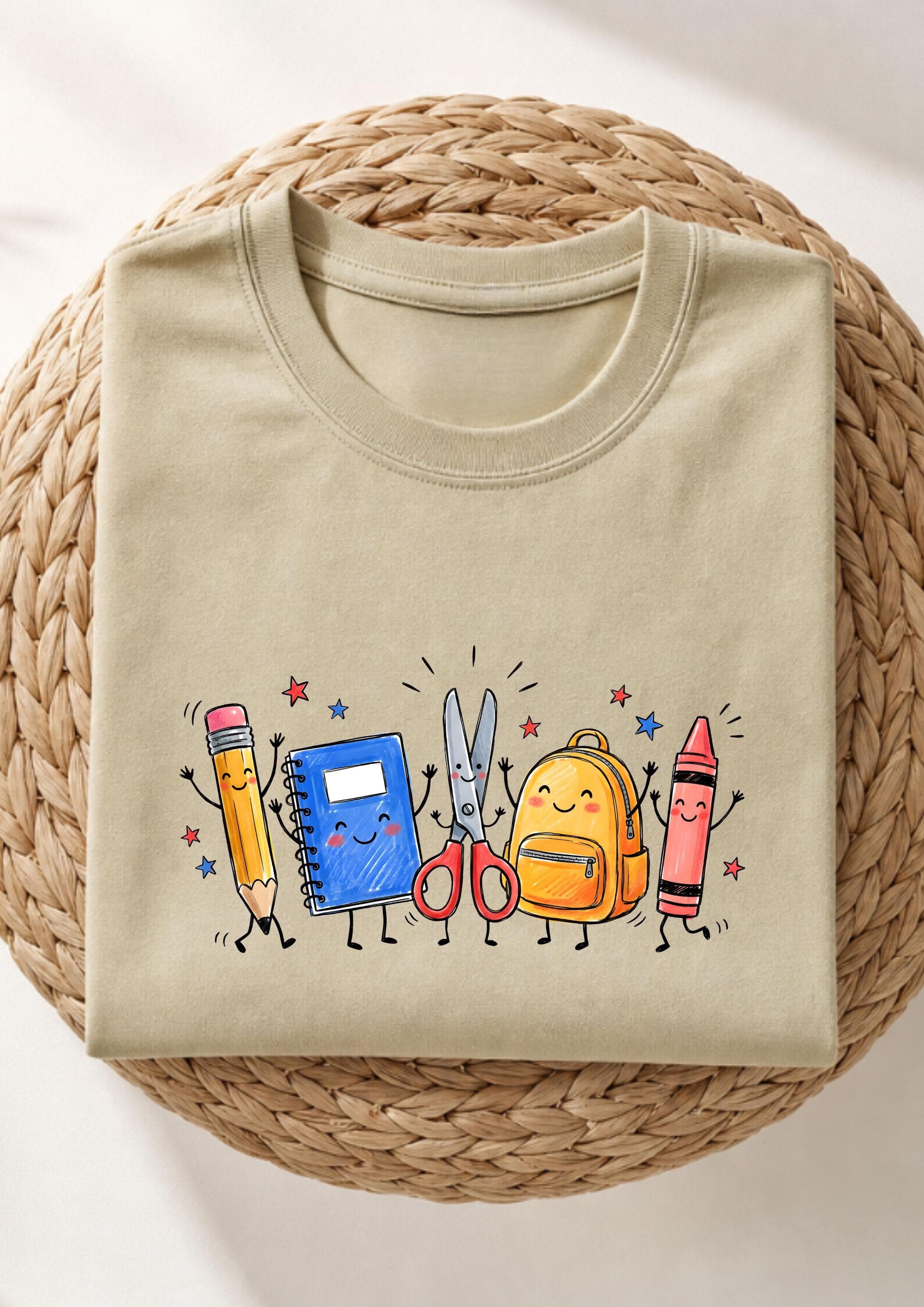 Teacher Shirt Back to School Gift, Kindergarten Teacher Gift, Cute School Supplies Teacher Shirt, Doodle Shirt - image 4