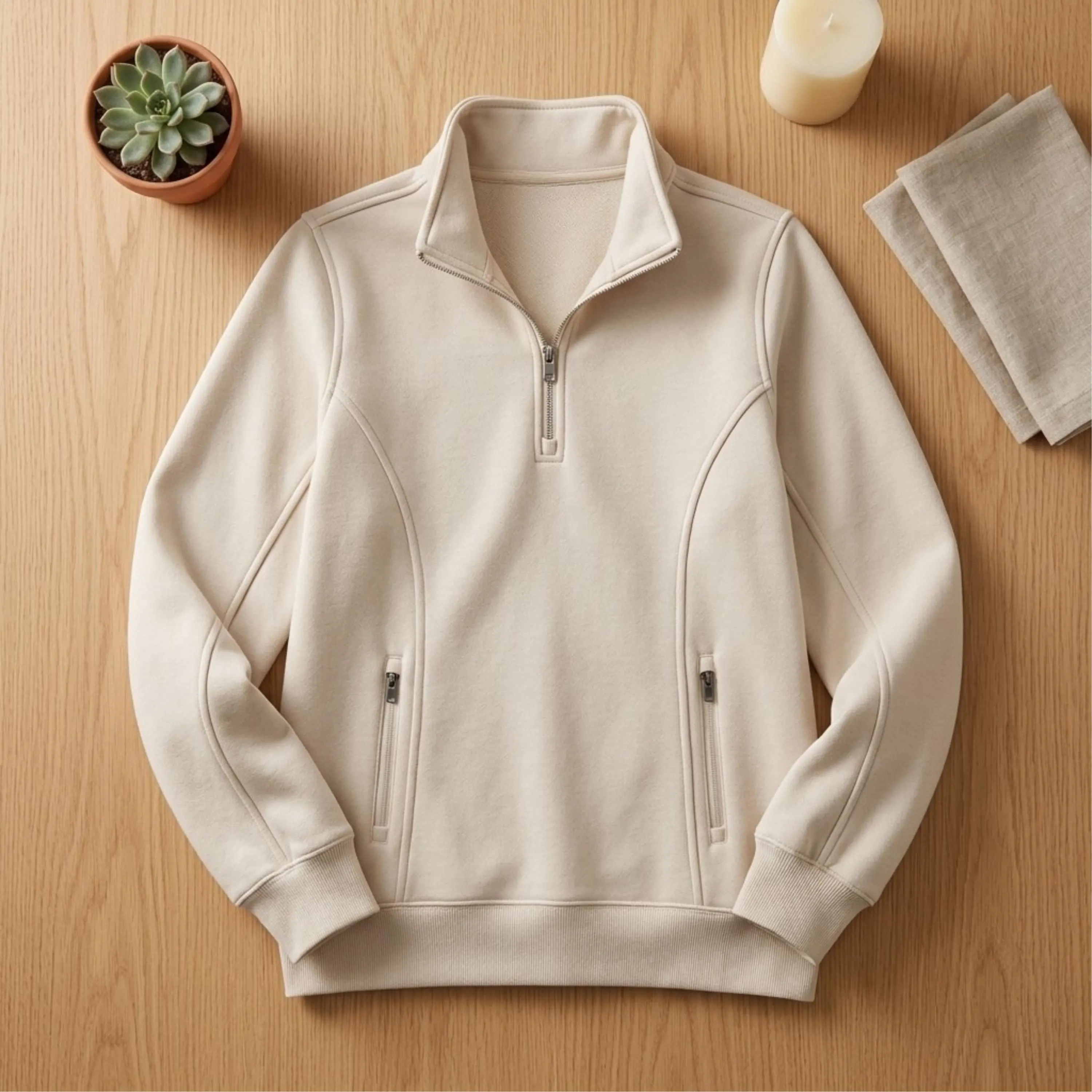 Coffee Lover Quarter Zip Fleece Pullover Hoodie | Slow Mornings Coffee Club Sweatshirt | Christmas Gift For Her, Mothers Day & Graduation - image 4
