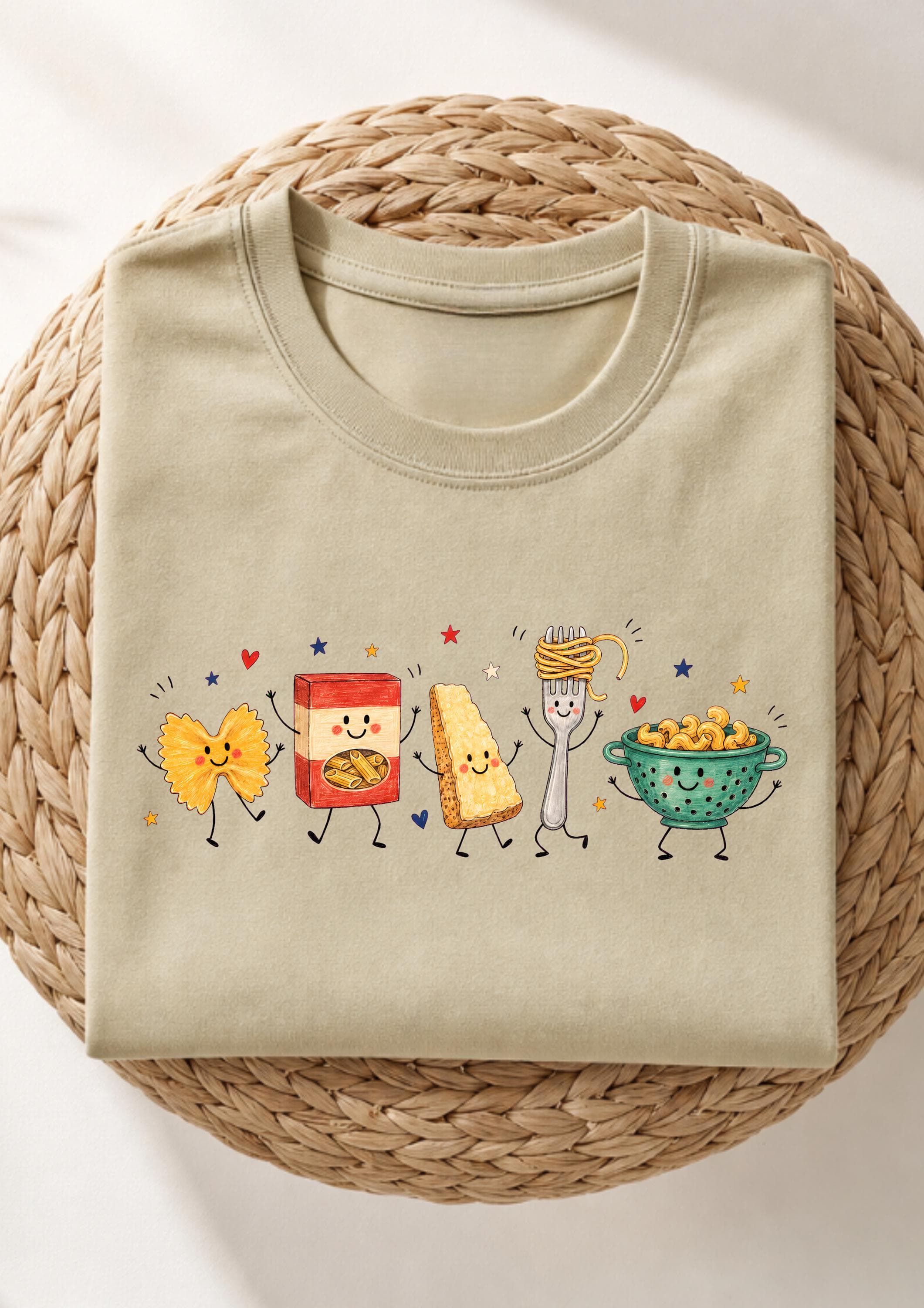 Cute Pasta Graphic Tee Eat Pasta Run Fasta Shirt Funny Pasta Lover Gift Eat Pasta Print Vintage Italian Foodie T-Shirt Pasta Prints - image 4