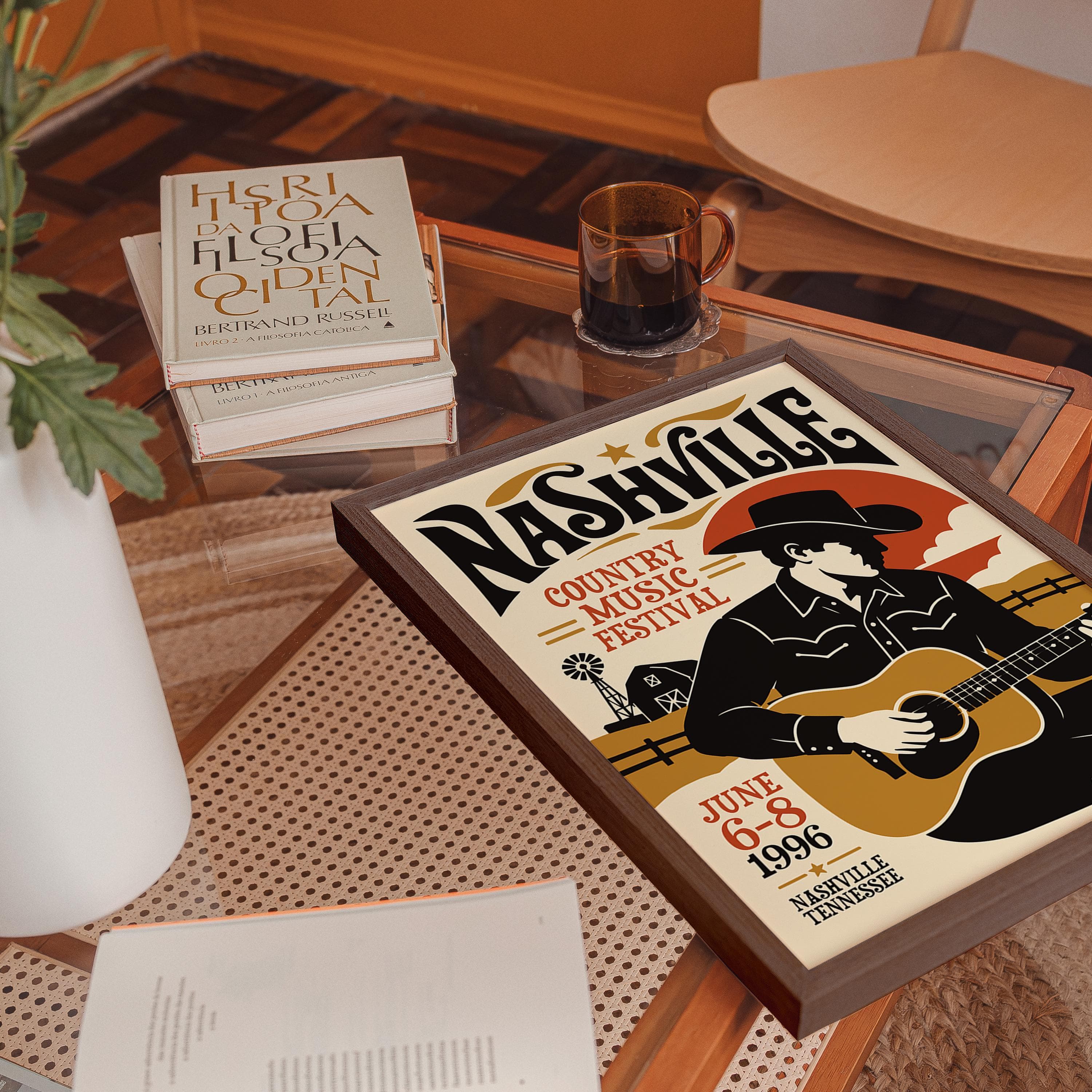 Nashville Country Music Poster - Framed / Unframed Giclée Fine Art Print - Rustic Wall Decor - image 5