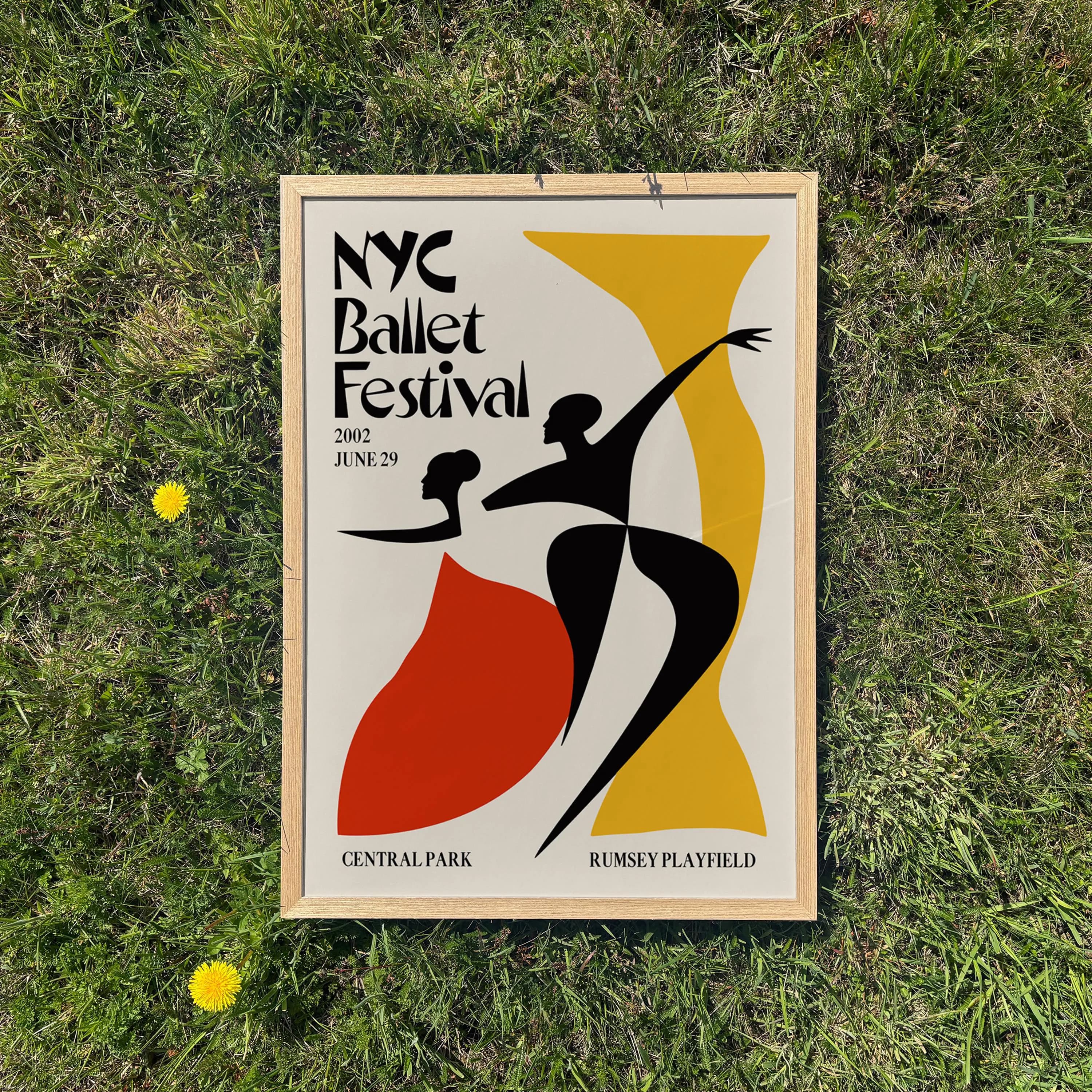 NYC Ballet Festival 2002 Poster - Framed / Unframed Giclée Print - Dance Decor