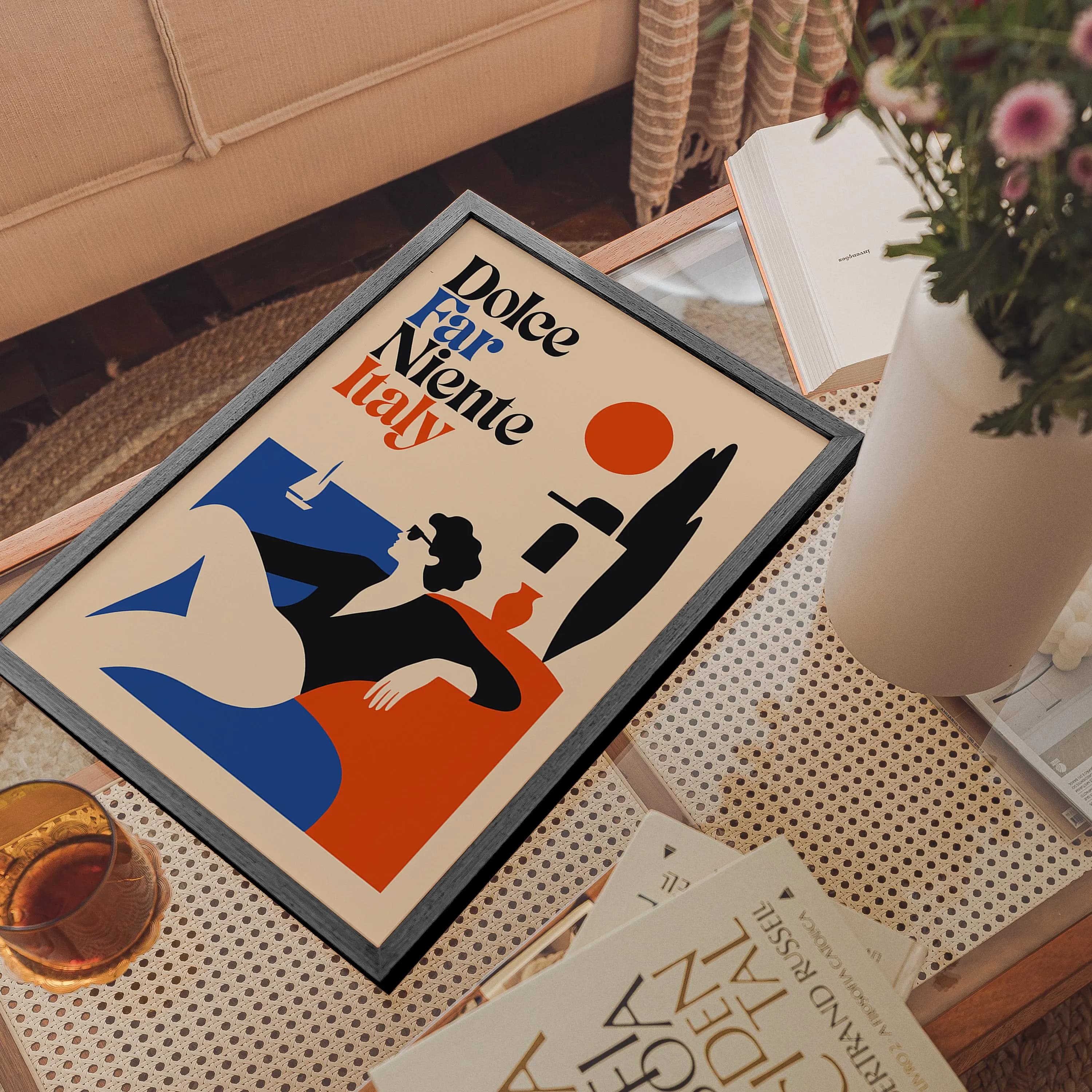 Dolce Far Niente Italy Poster PRINTABLE - Retro Italian Coast Art, Retro Travel Print - image 3