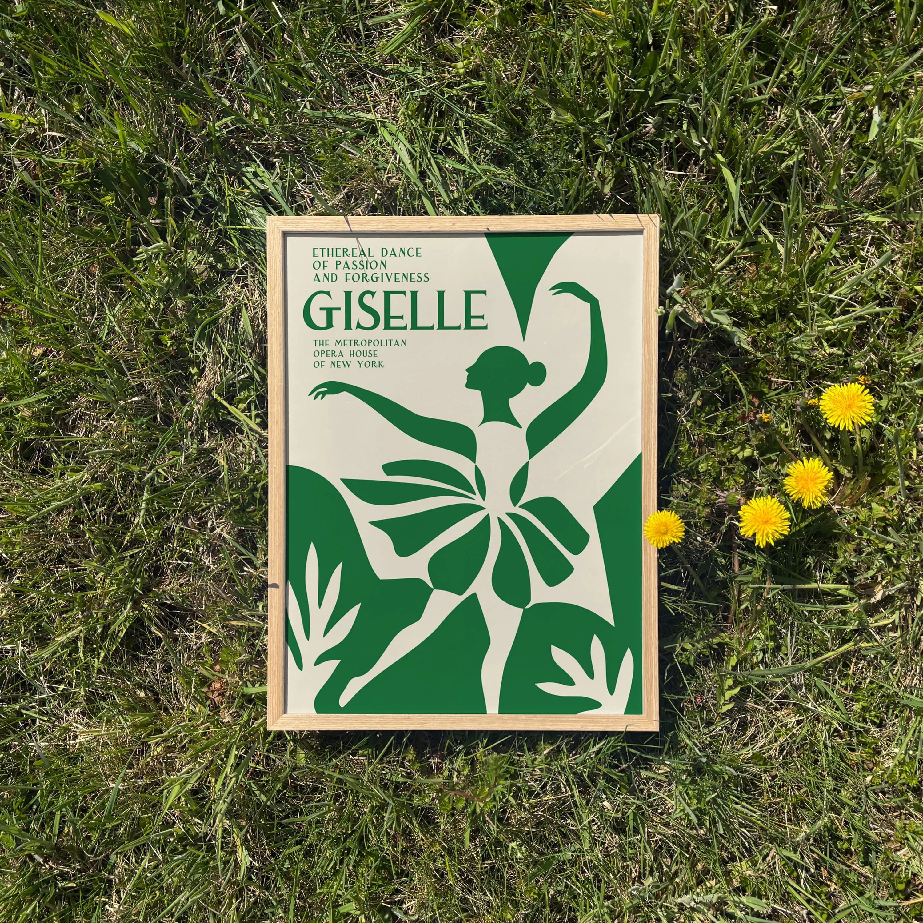 Giselle Ballet Poster - Framed / Unframed Giclée Fine Art Print - Romantic Dance Wall Decor
