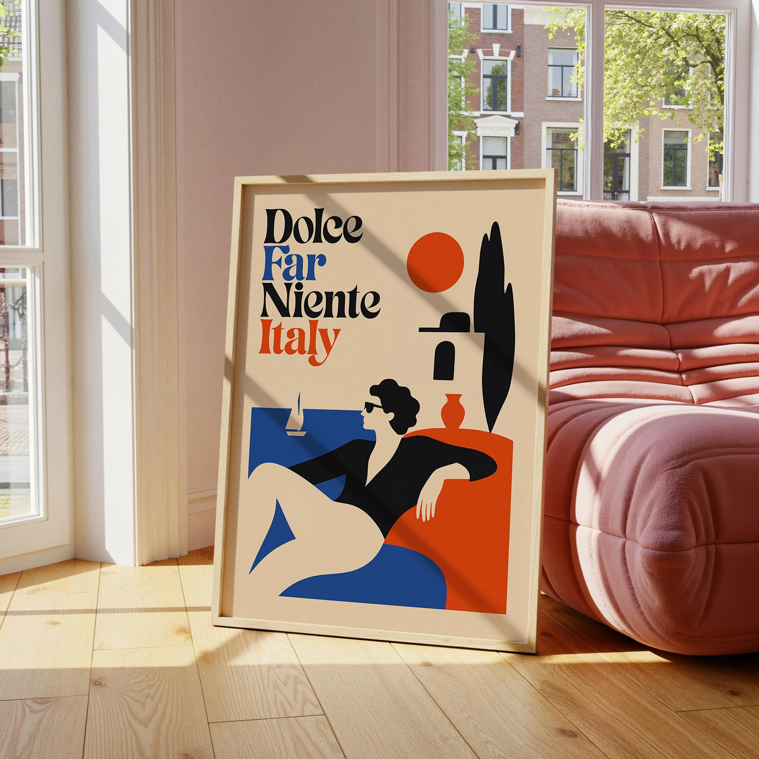 Dolce Far Niente Italy Poster PRINTABLE - Retro Italian Coast Art, Retro Travel Print - image 5