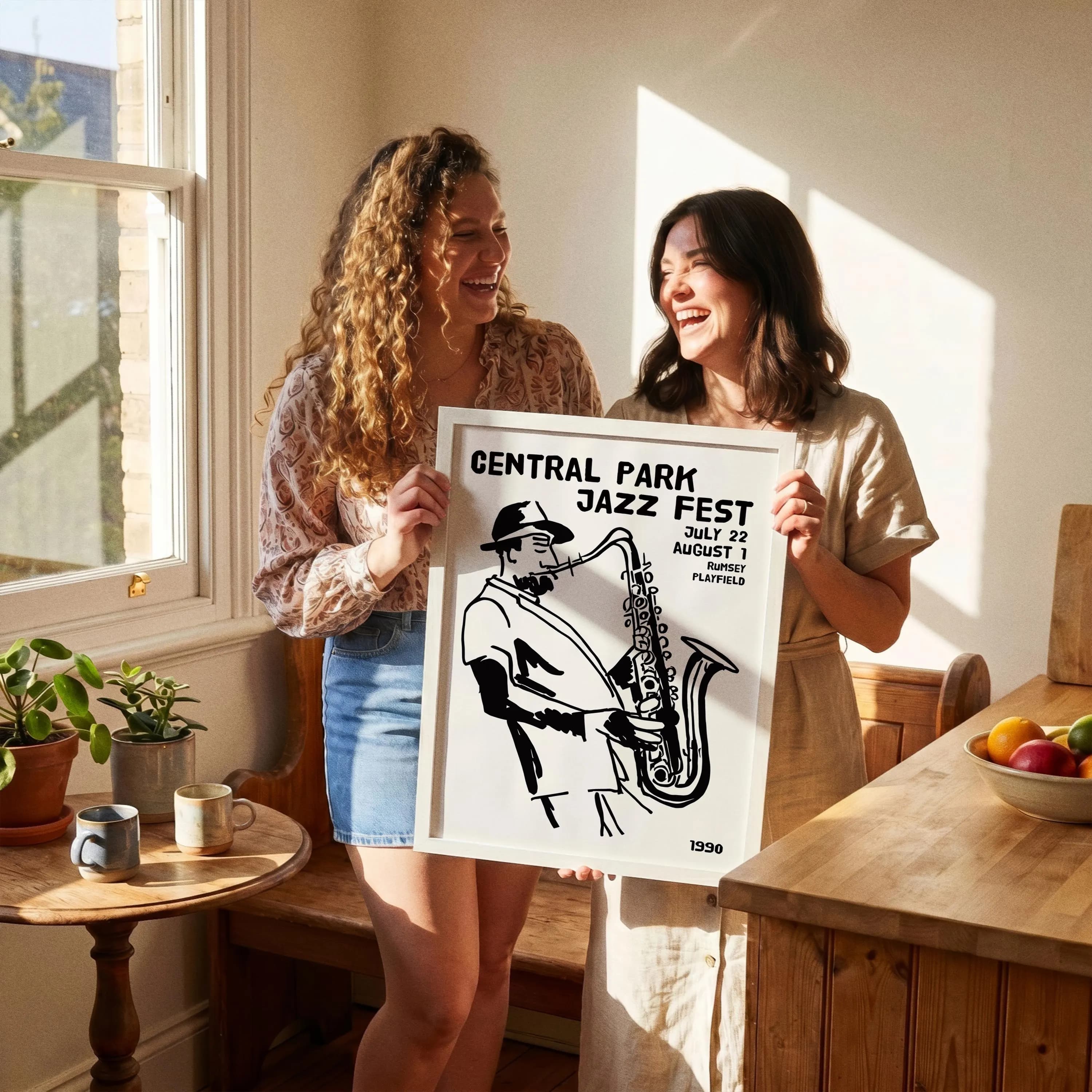 Central Park Jazz Fest Poster - Framed / Unframed Giclée Fine Art Print - Wall Decor