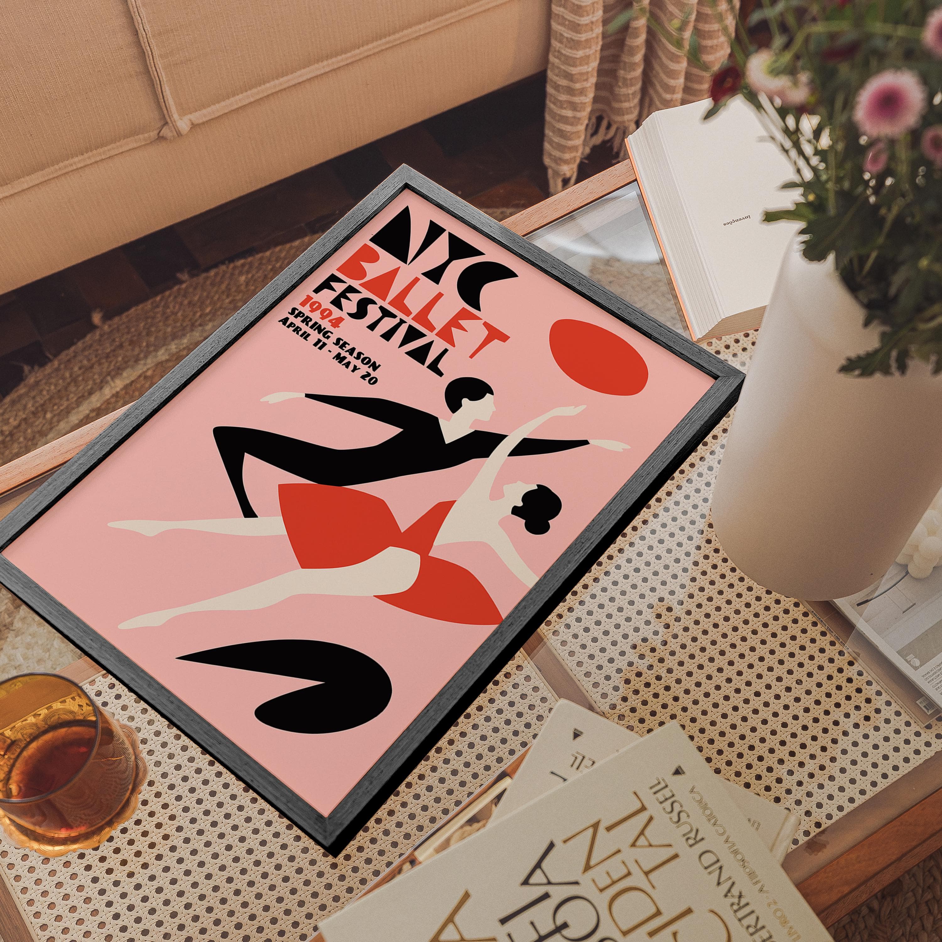 NYC Ballet Festival 1994 Poster - Framed / Unframed Giclée Fine Art Print - Dance Decor