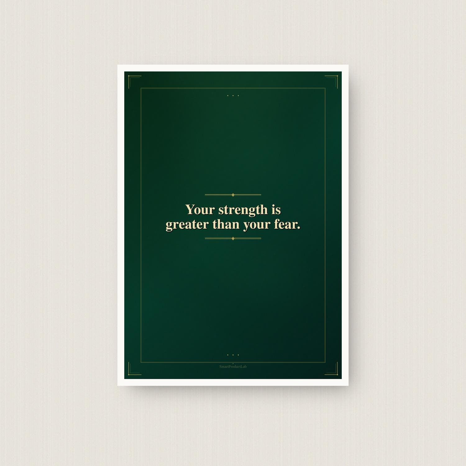 Motivational Quote Print Forest Green | Your Strength Is Greater | Inspirational Wall Art | Instant Download - image 4