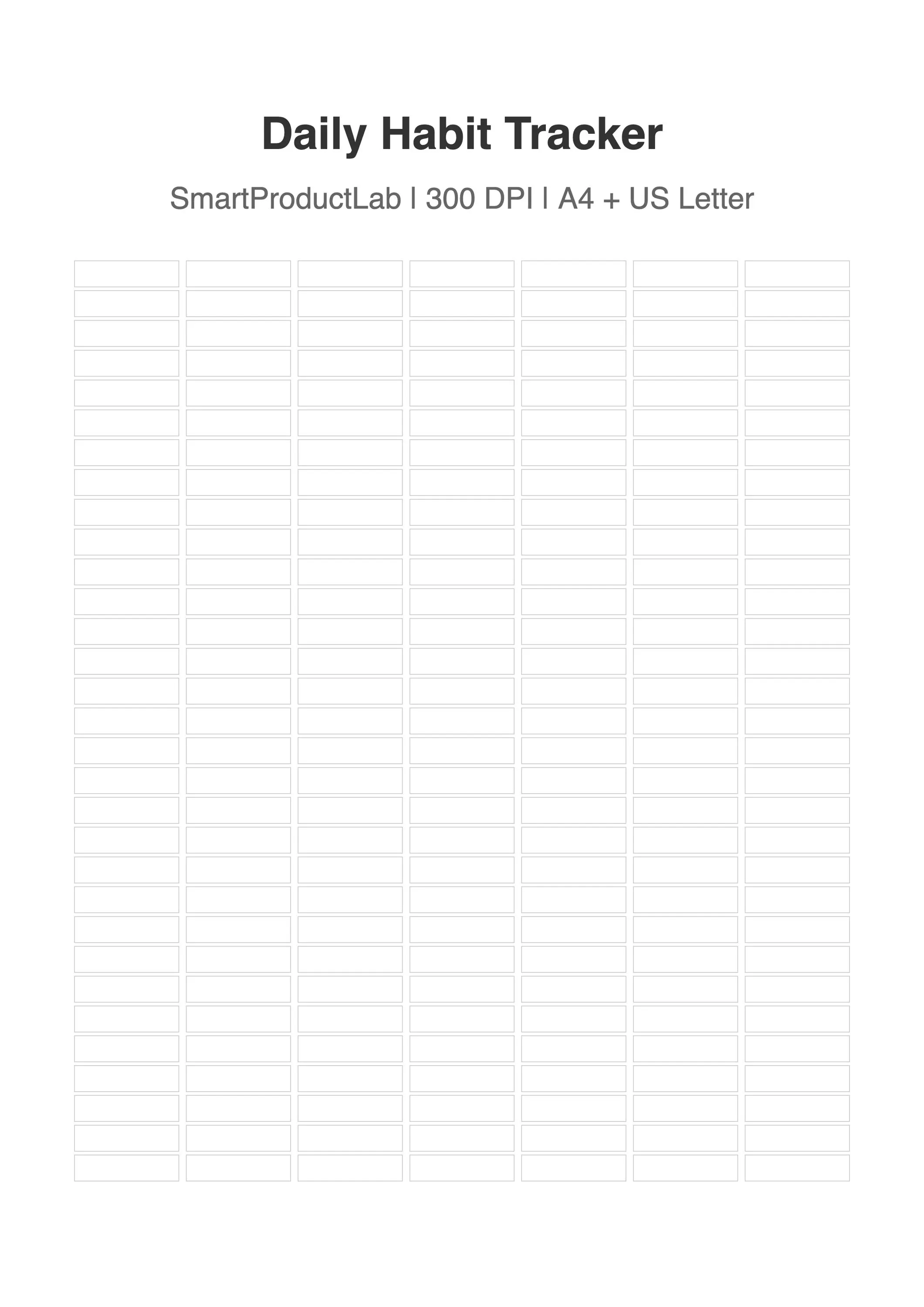 Daily Habit Tracker Printable | Monthly Habit Grid | 30 Day Challenge | Streak Tracker | Instant Download - image 5