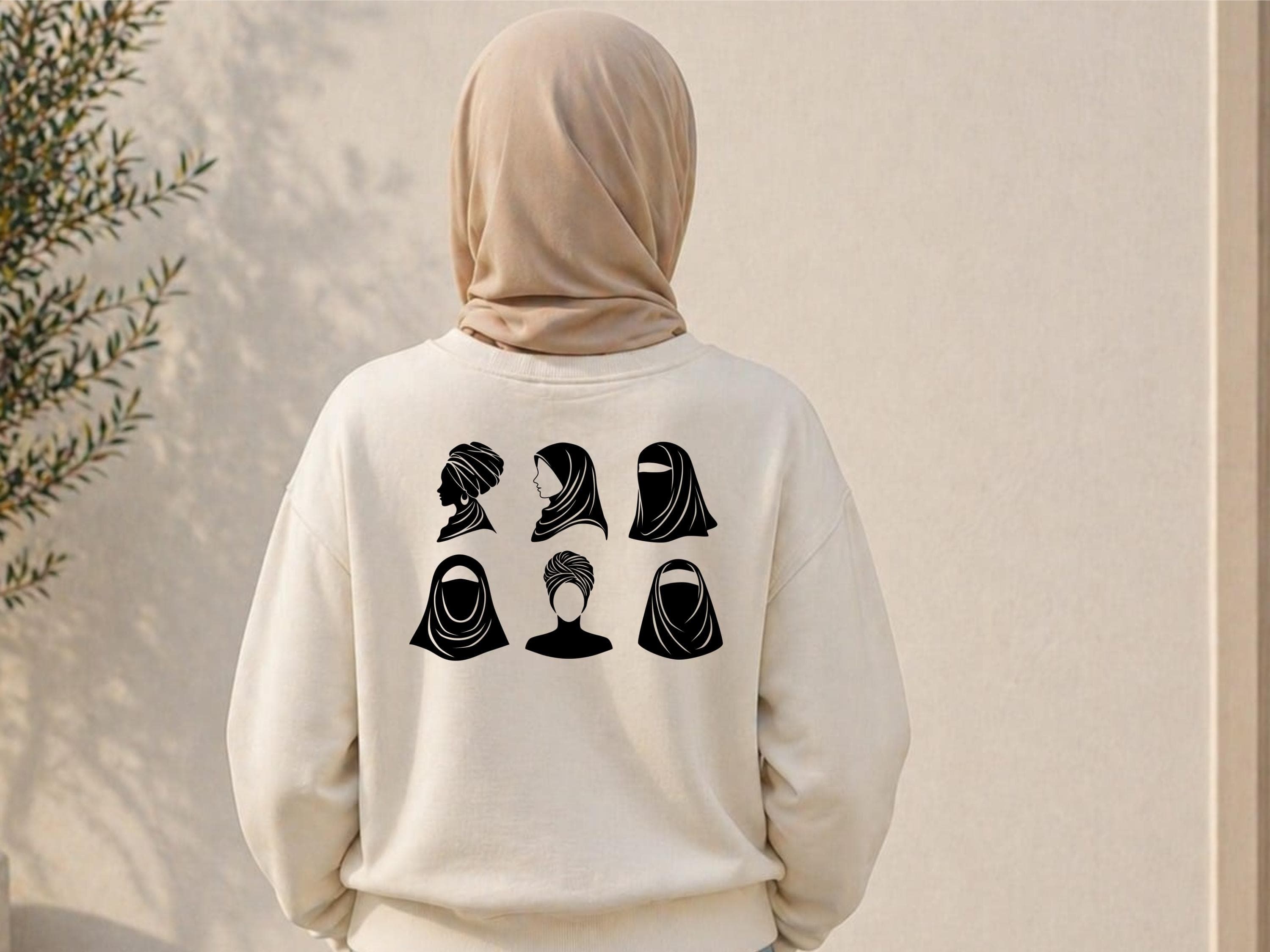 Hijab Silhouette Bundle | Muslim Woman Clipart, Modest Fashion Designs (SVG, PNG Download) - image 5