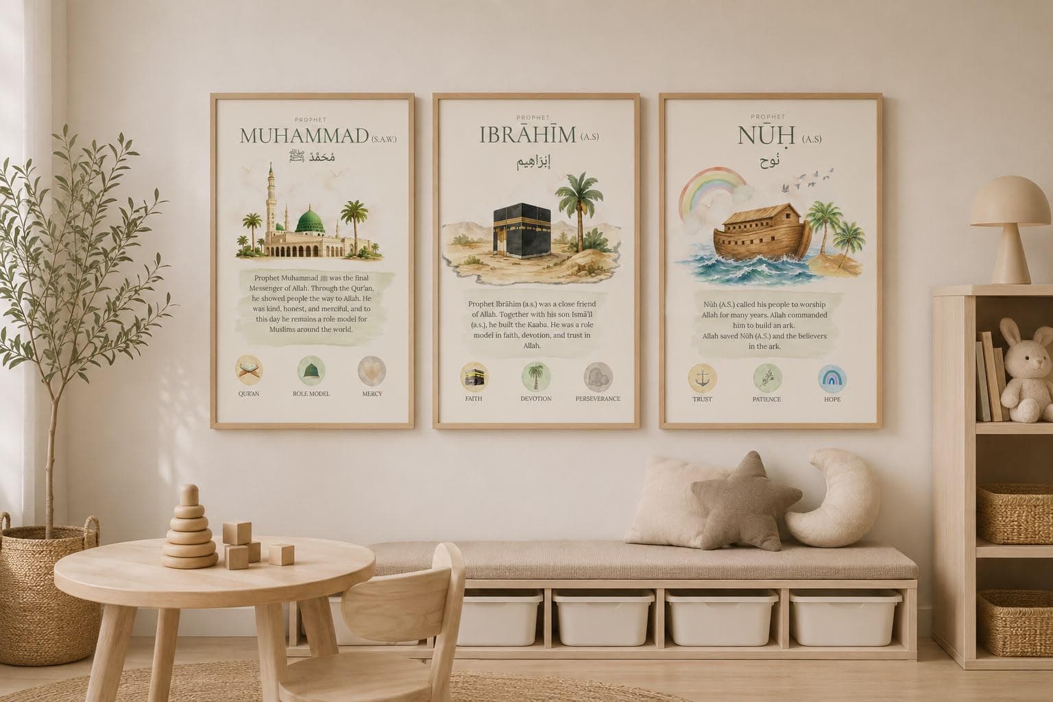 Prophet Muhammad Poster | Islamic Wall Art | Islamic Wall Decor | Muslim Wall Decor | Premium Print | Arabic Wall Art | A4 A3 - image 3