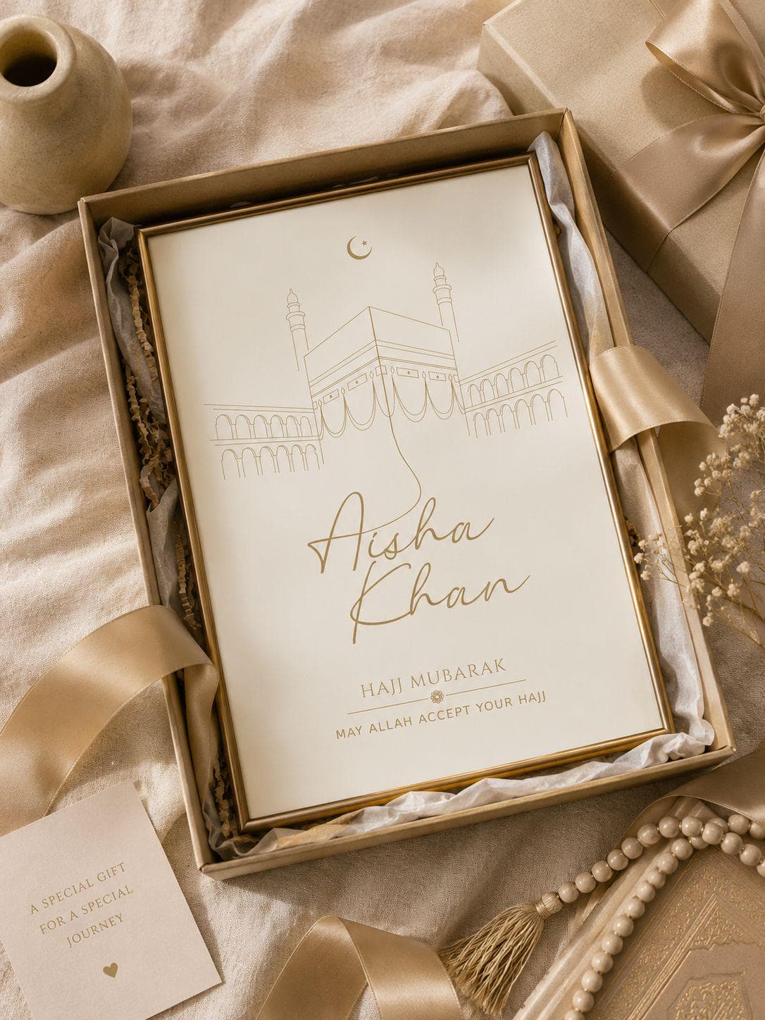 Personalized Umrah Poster | Umrah Gift | Umrah Keepsake | Kaaba Wall Art | Islamic Wall Art - image 4