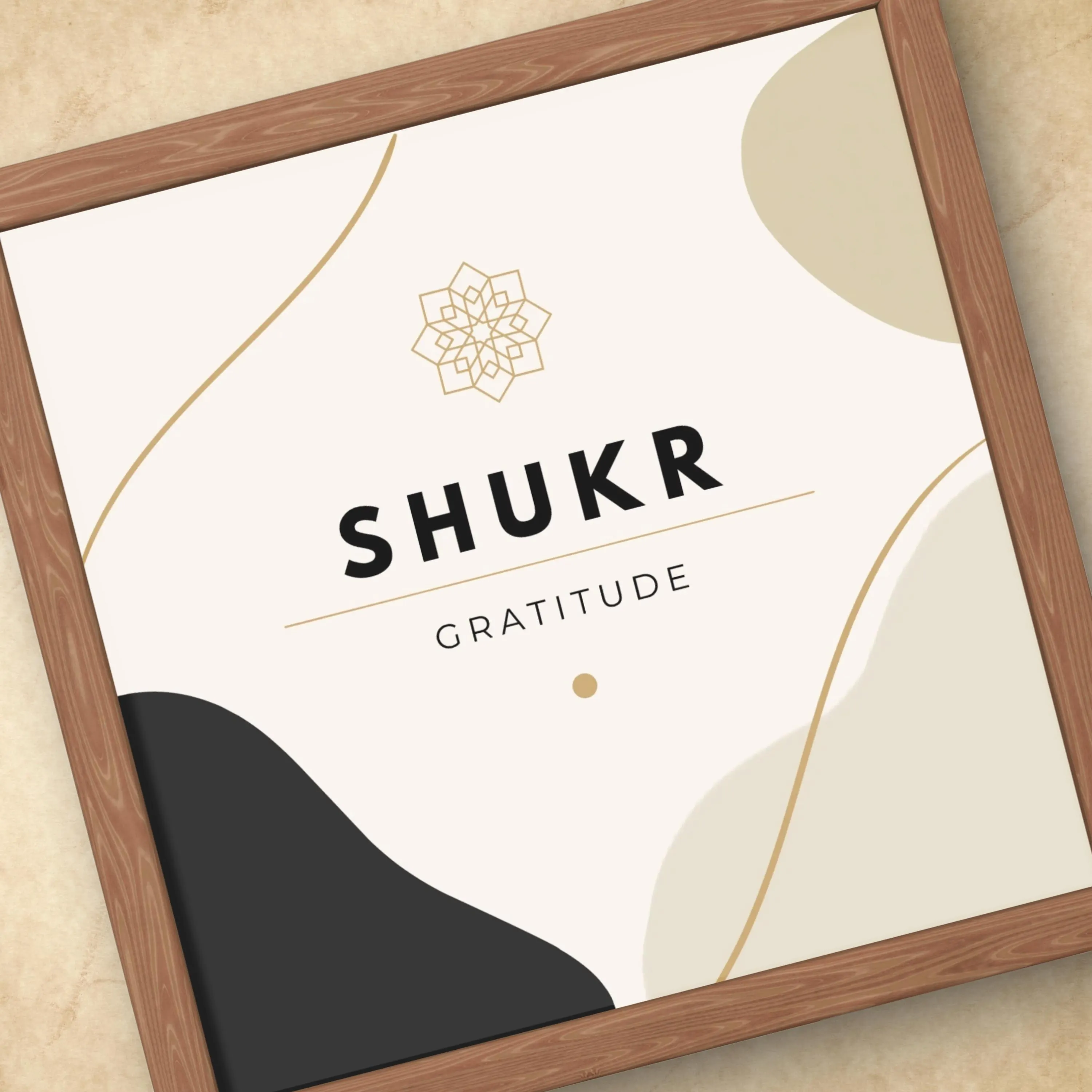 Shukr Poster | Islamic Wall Art | Islamic Wall Decor | Muslim Wall Decor | Mercy Poster | Premium Print | 30x30 cm - image 4